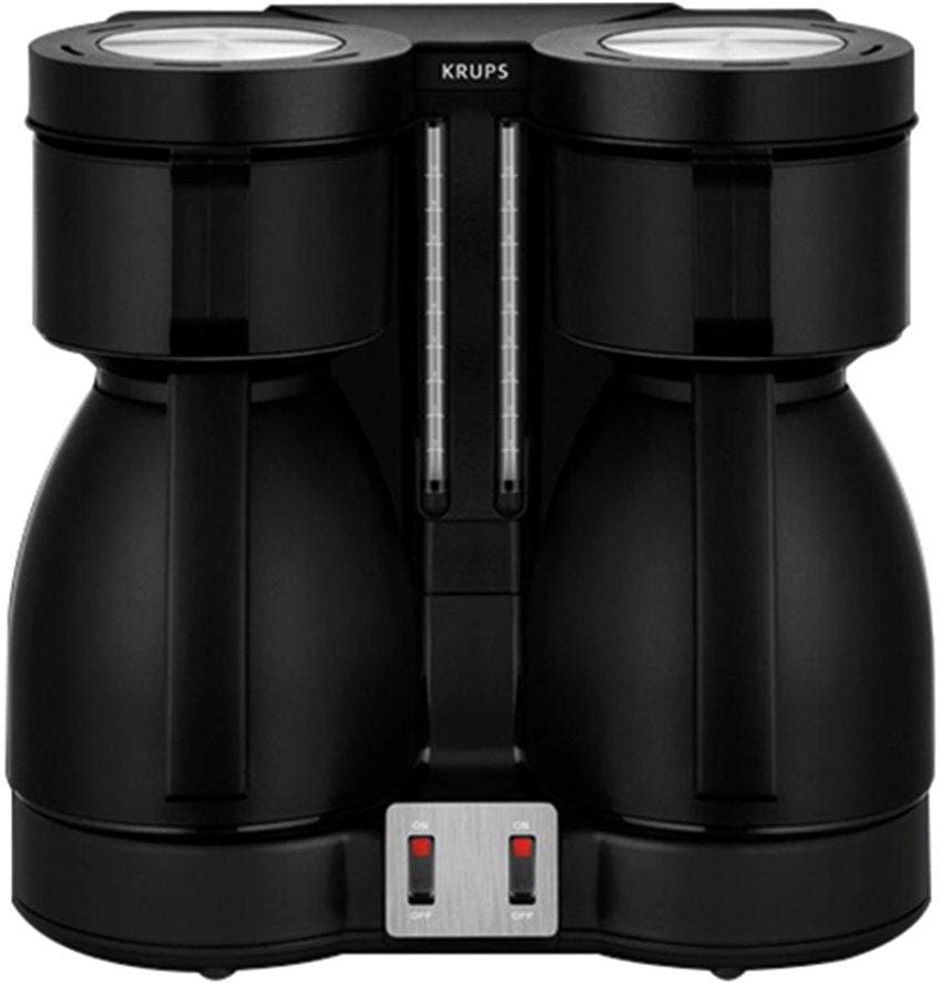 Krups Filterkaffeemaschine »KT8501 Duothek«, 0,8 l Kaffeekanne, Papierfilter, 1x4, Doppelkaffeeautomat, zwei Isolierkannen, abnehmbare Filterhalterung