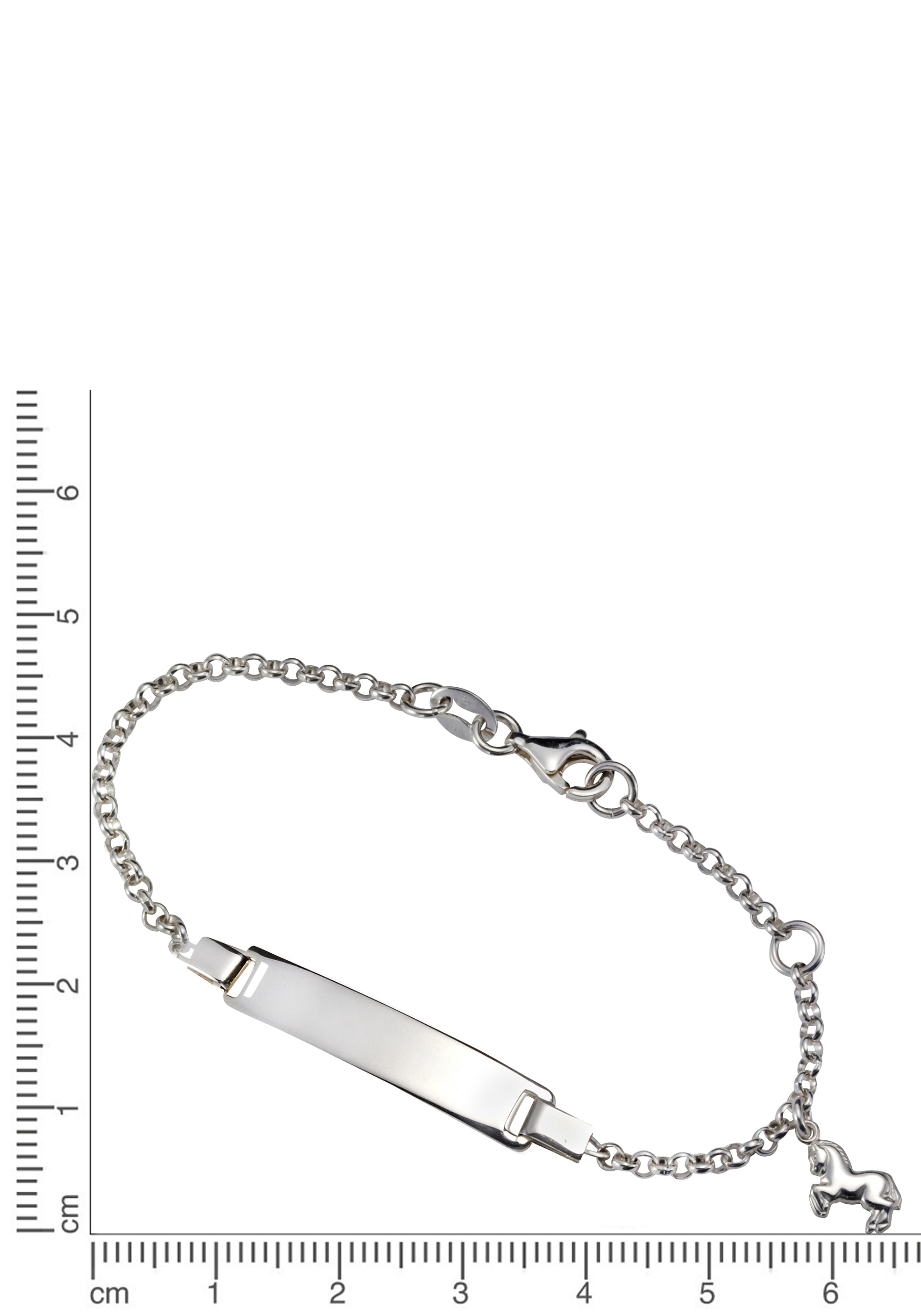 Firetti Armband »Schmuck Geschenk Silber 925 Armkette ID-Platte Erbskette Pferd«