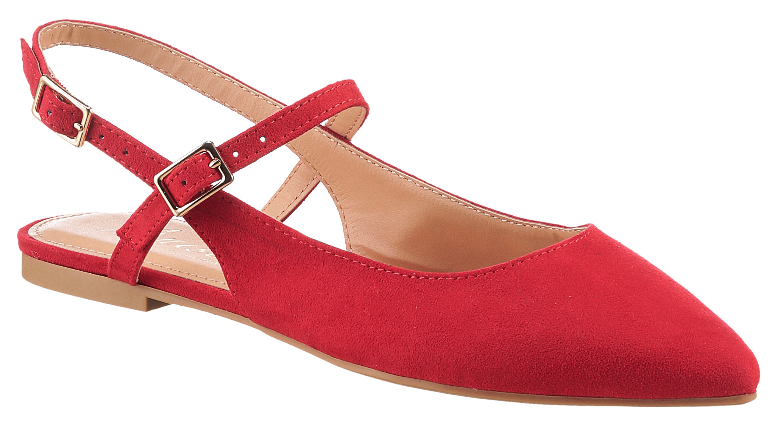 Thumbnail - Aniston SHOES Slingpumps Flat, Sommerschuh, Riemchensandale - neue KOLLEKTION, schmale Form
