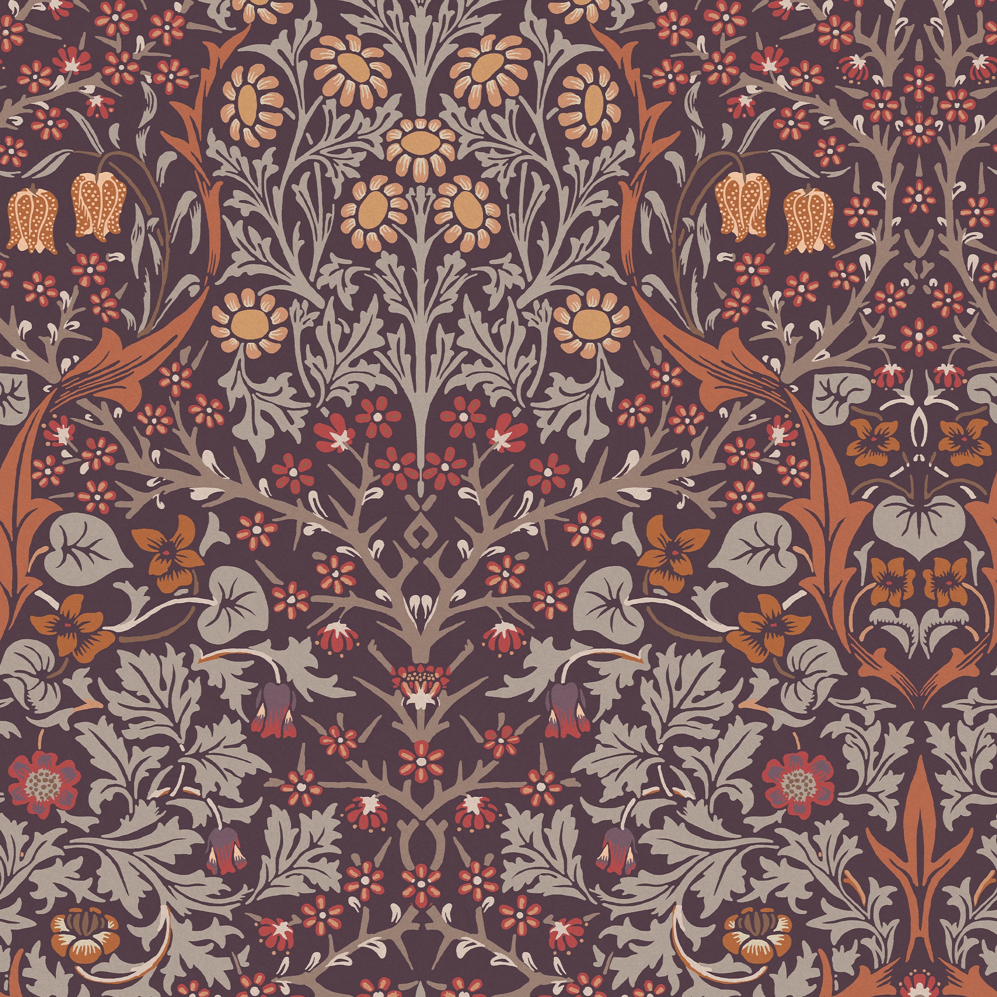 WILLIAM MORRIS AT HOME Vliestapete »Blackthorn«, Retro, Designer Tapete, 10mx52cm (ca. 5m2)