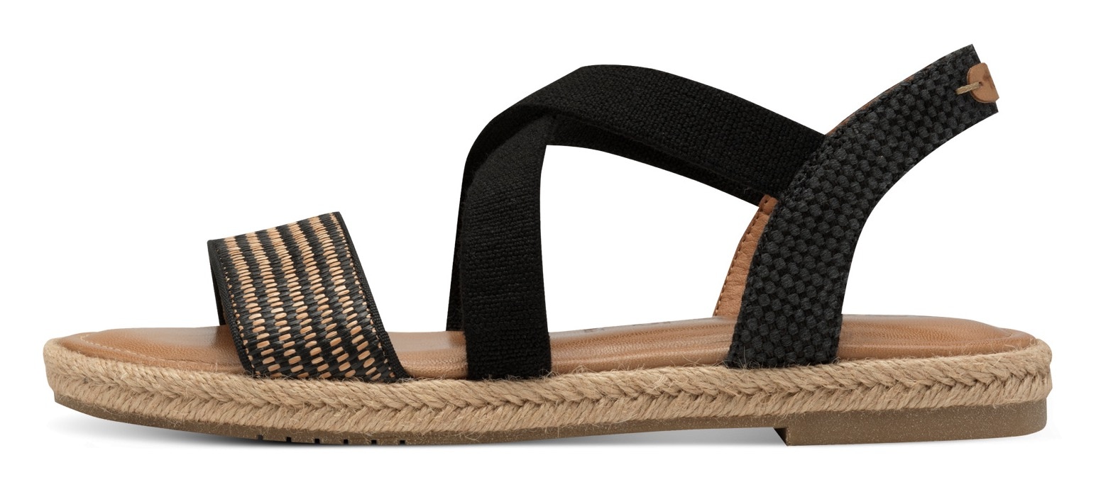 Tamaris Riemchensandale, Plateau, Sandalette, Sommerschuh mit Kontrast-Details