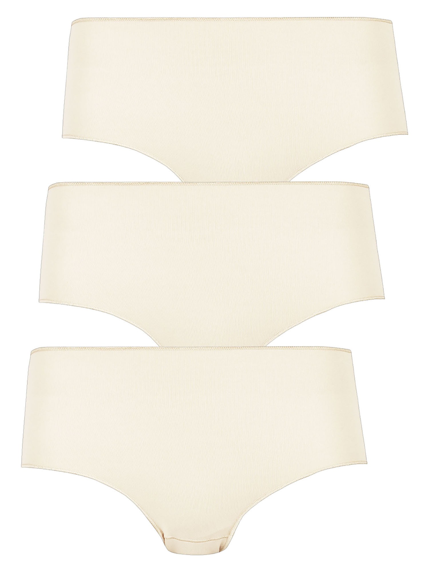 NINA VON C. Damen Panty "3er Pack Damen Shorty Secret", Gr. 42, beige, Stoff, Obermaterial: 95% Polyamid PA. 5% Elasthan EL., Unterhosen