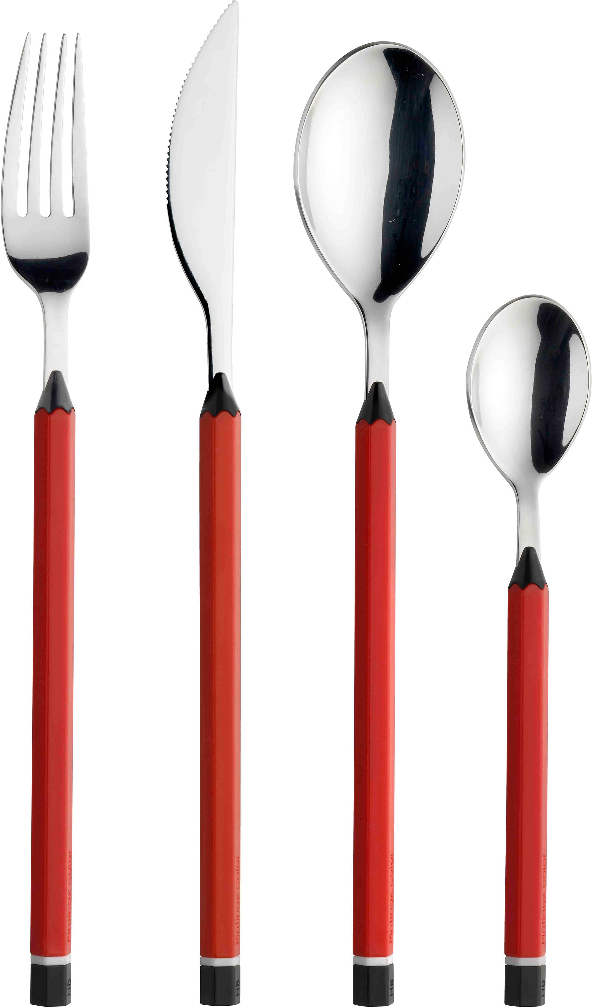 PINTINOX Besteck-Set "Matite" mit Kunststoffgriff, spülmaschinengeeignet