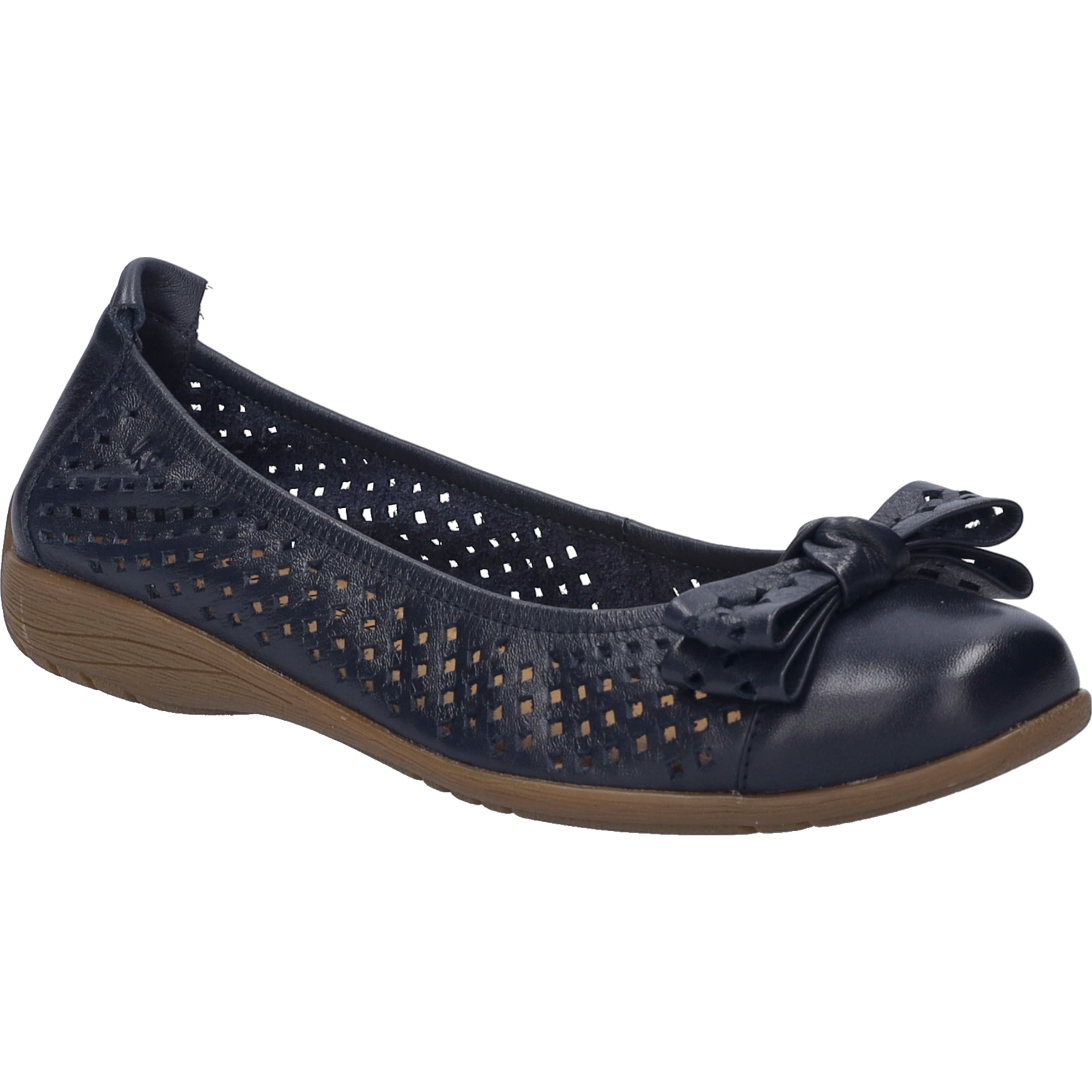 Ballerina JOSEF SEIBEL "Fenja 24, indigo", Damen, Gr. 38, blau (indigo), Obermaterial: 100% Rindsleder Leather cow., Schuhe Ballerina