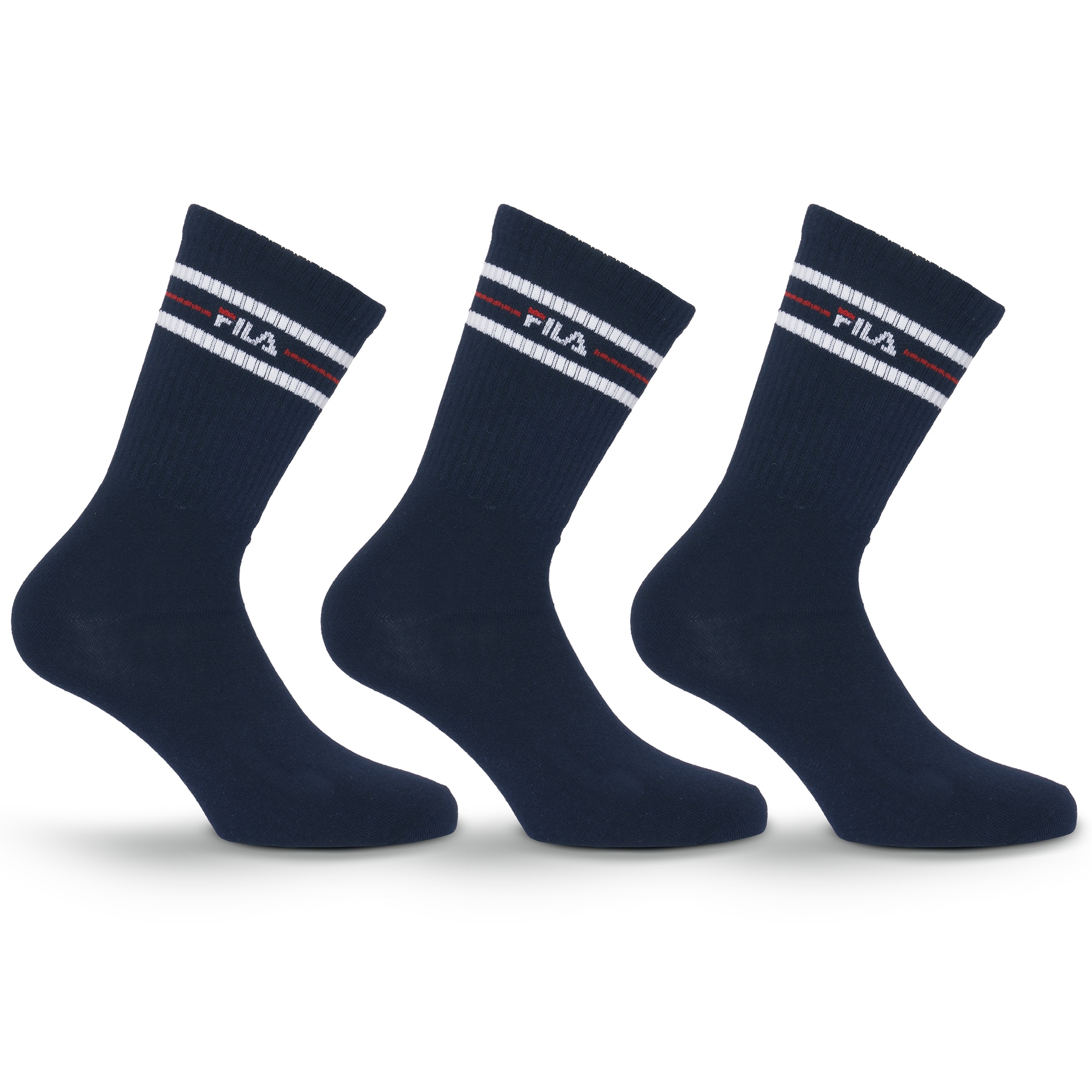 Fila Socken "UNISEX LIFESTYLE PLAIN SOCKS" 3 Paar, 3 Paar tlg. mit Logo-Schriftzug