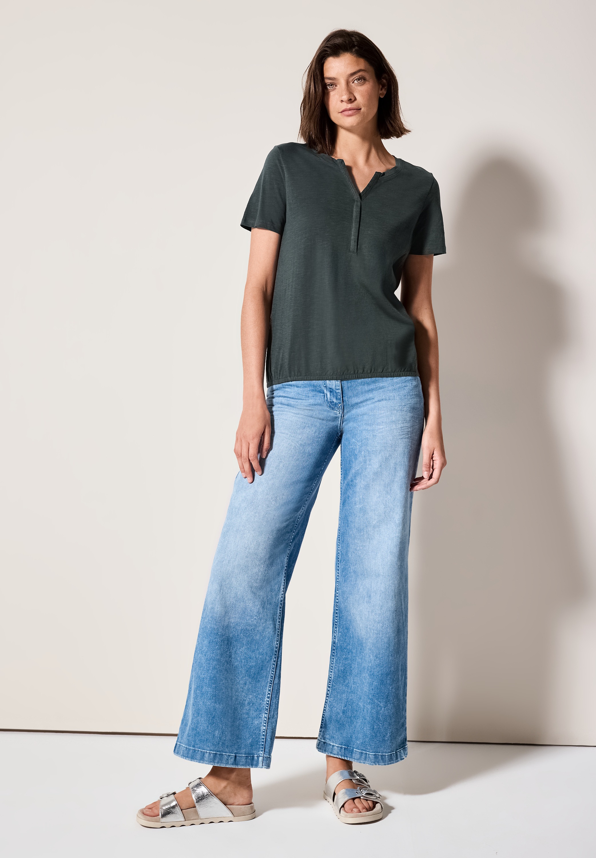 Cecil T-Shirt aus reiner Baumwolle