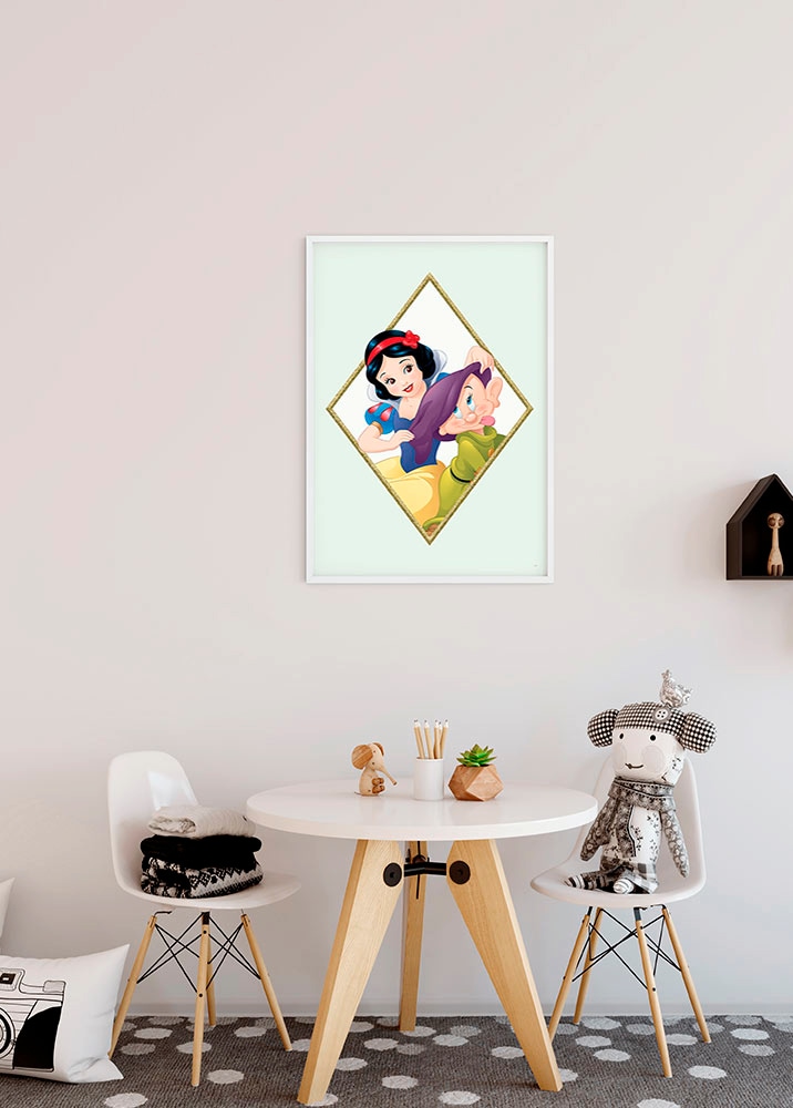 Komar Bild »Snow White & Dopey« Disney 1 Stk. tlg. Wandbild zur Dekoration im Kinderzimmer - ohne Rahmen