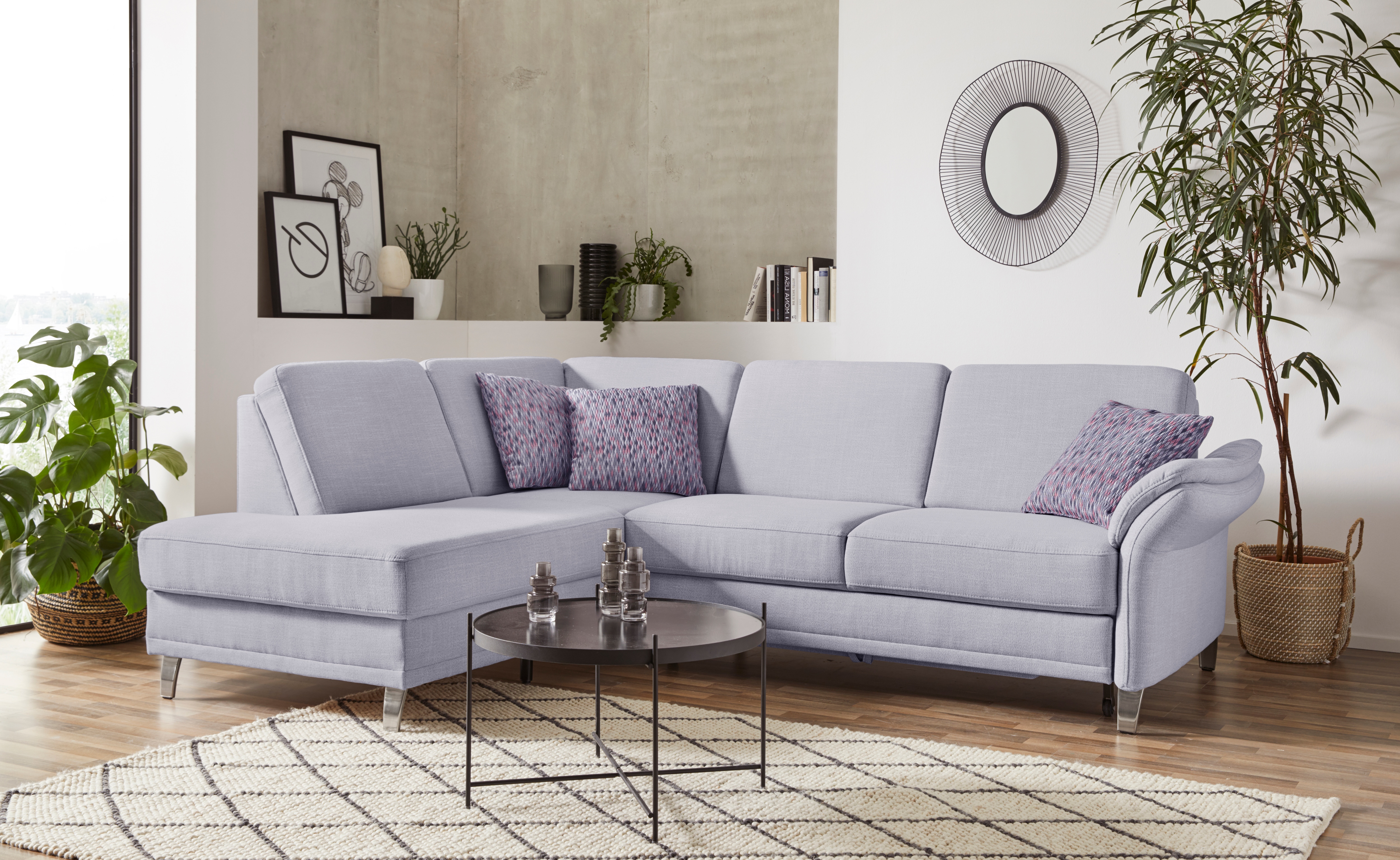 sit&more Ecksofa "Clio L-Form" wahlweise mit Schlaffunktion und Bettkasten, inklusive Federkern