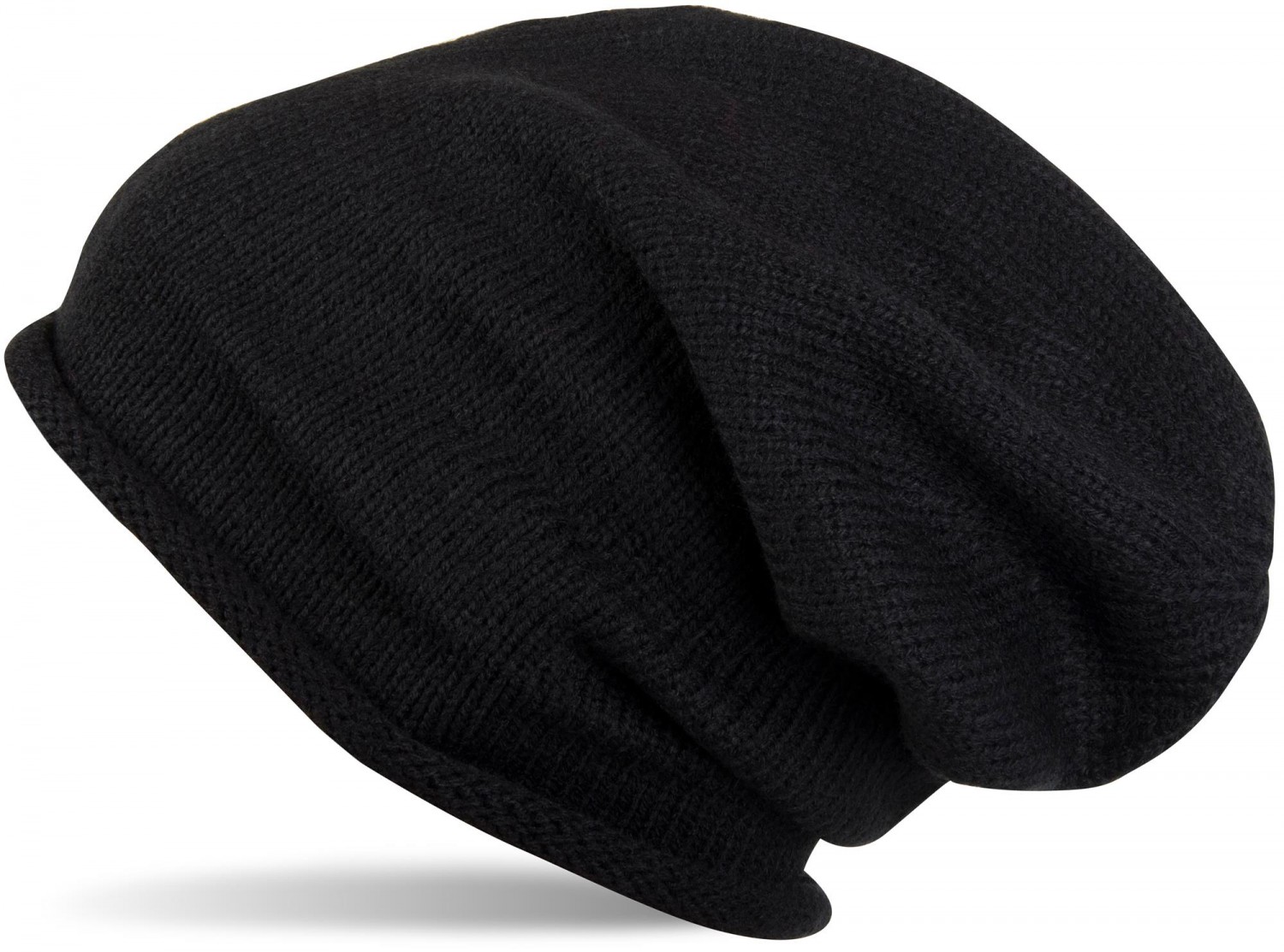 styleBREAKER Strickmütze "Feinstrick Beanie Mütze mit Rollrand" 1 Stk.