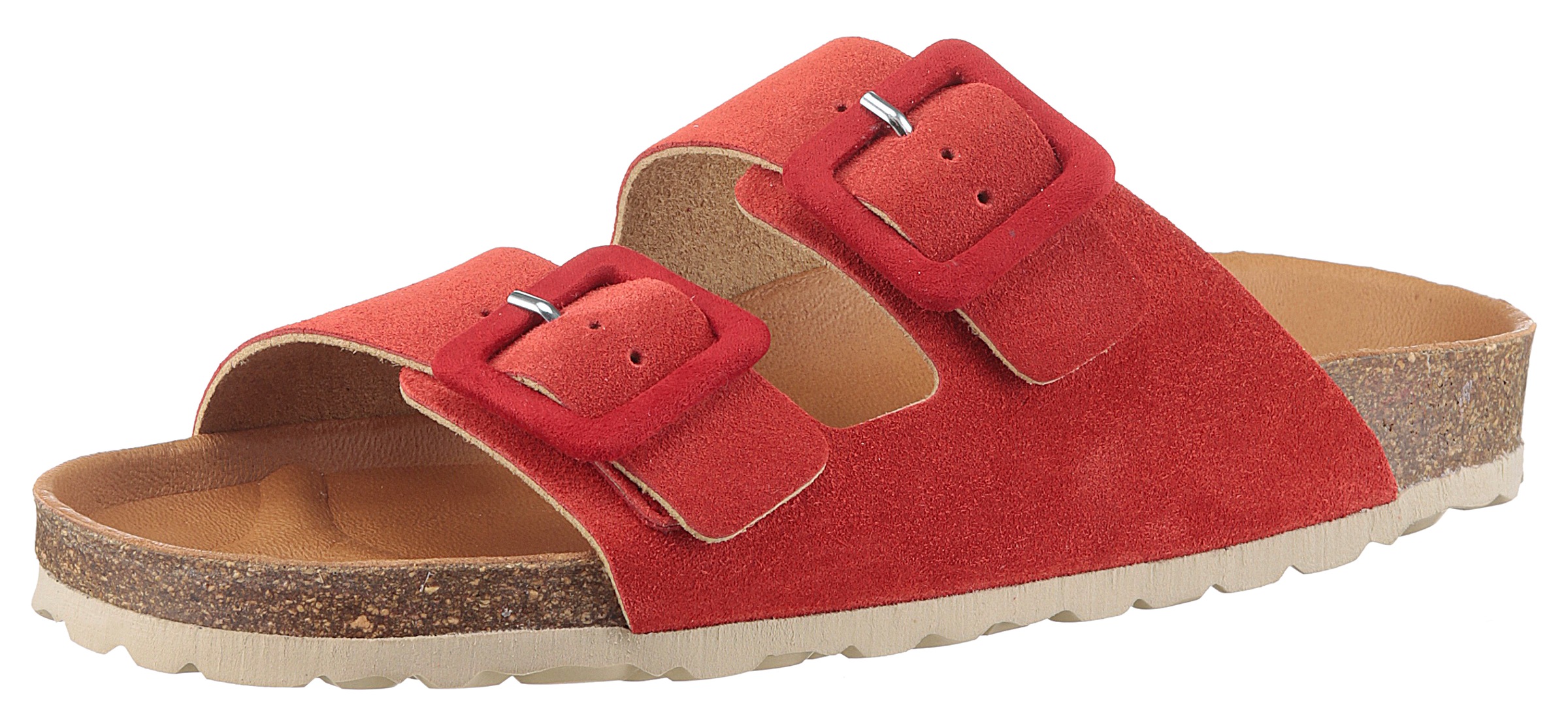 VERBENAS Pantolette "Randell Velour" Sommerschuh, Flat, Hausschuh mit Softf günstig online kaufen
