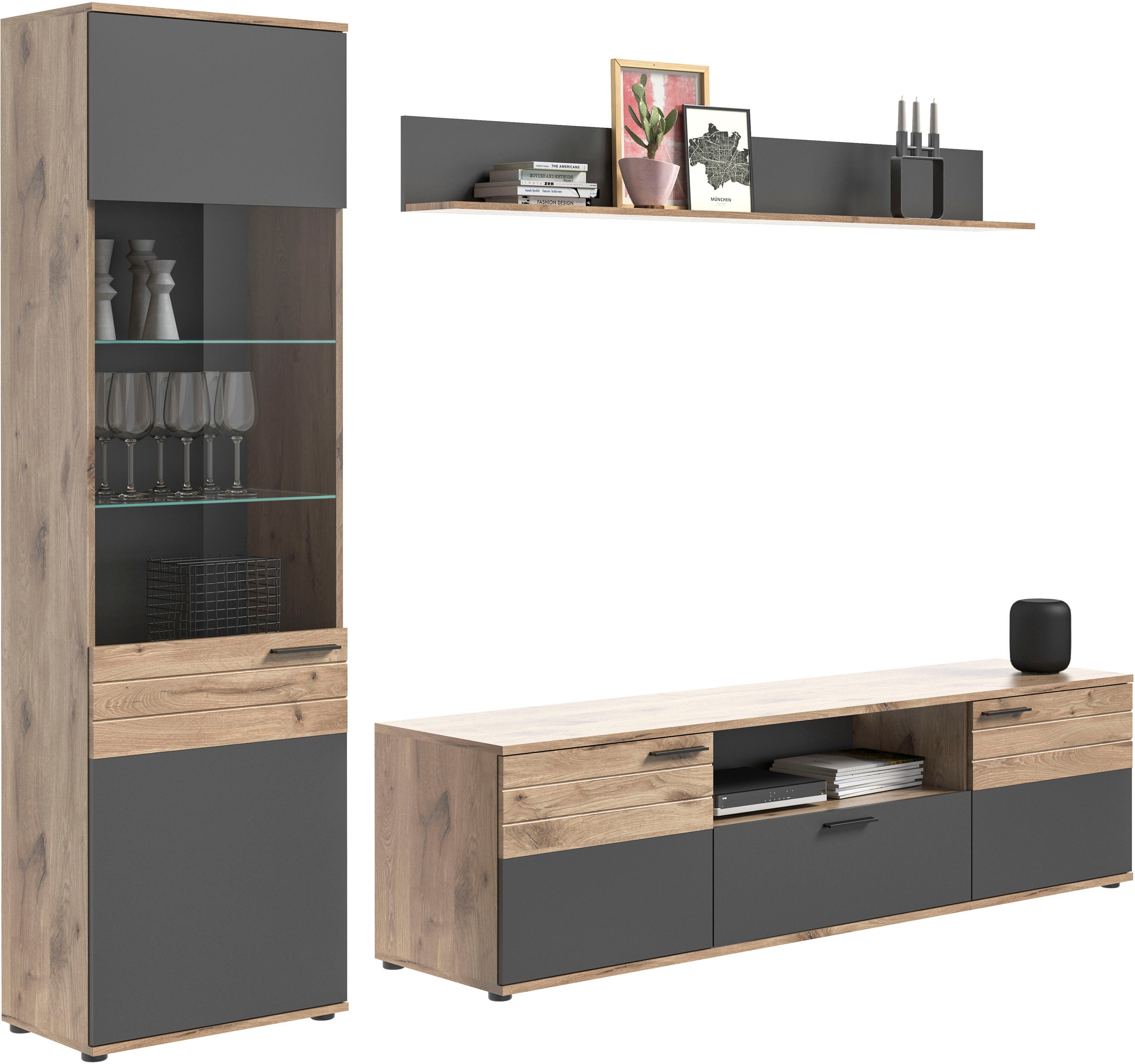 INOSIGN Wohnwand "Riga" 3 Stk. tlg. günstig online kaufen