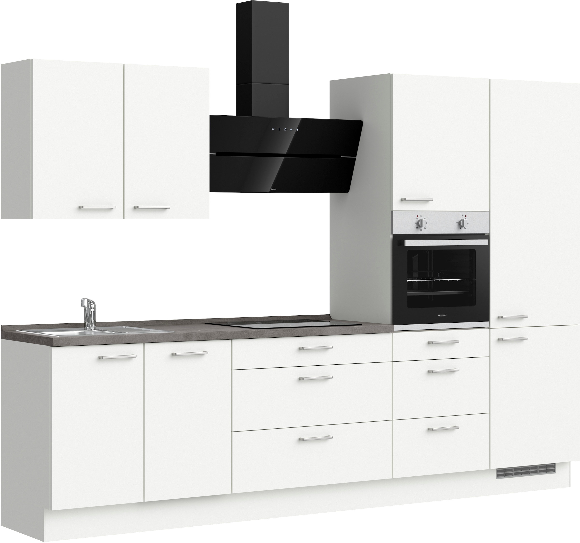 nobilia® Küchenzeile »"Touch II"«, vormontiert, Ausrichtung wählbar, Breite 300 cm, wahlw. mit E-Geräten