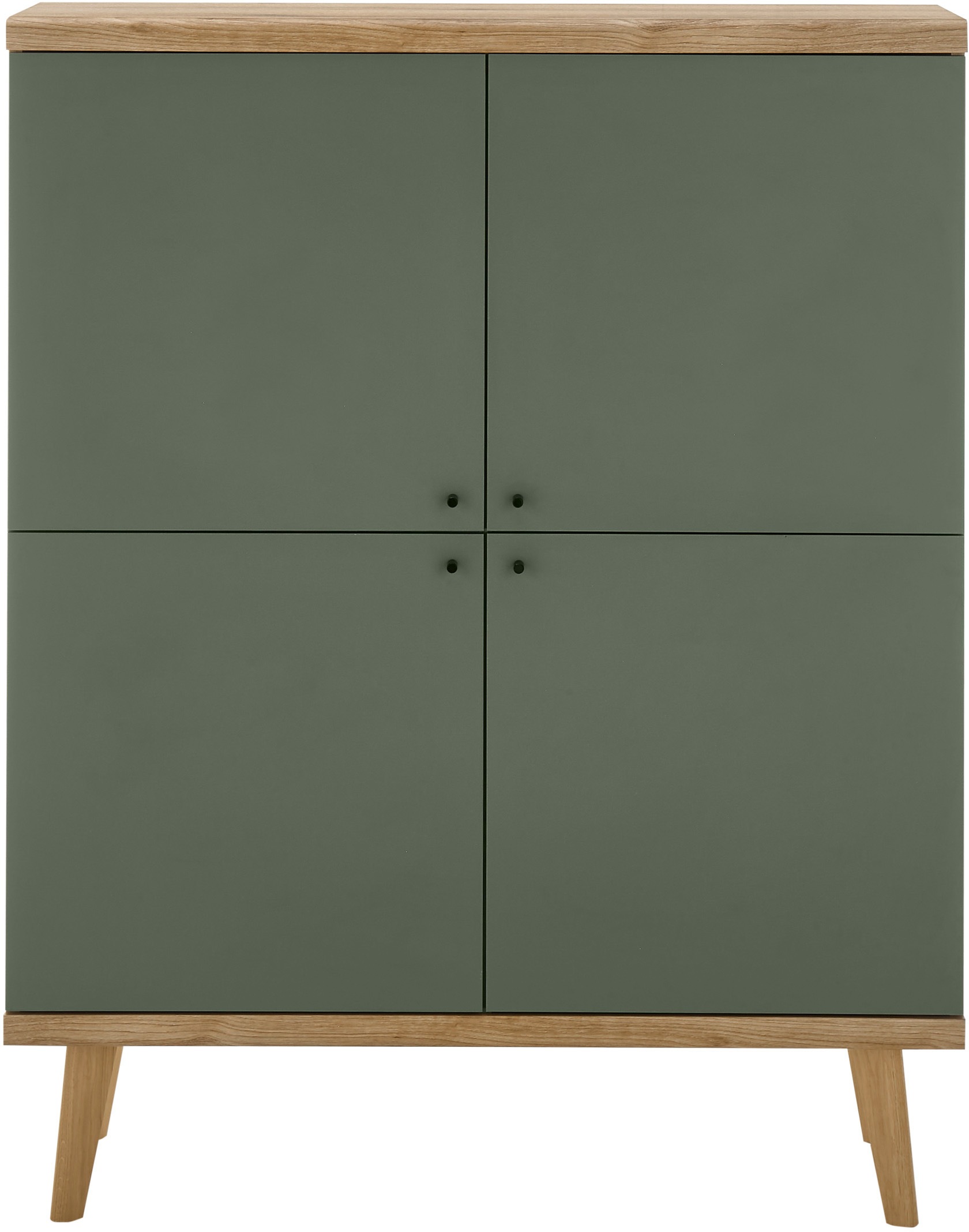 Home affaire Highboard "MAVAS" in moderner Trendfarbe, Griffe aus Metall (S günstig online kaufen