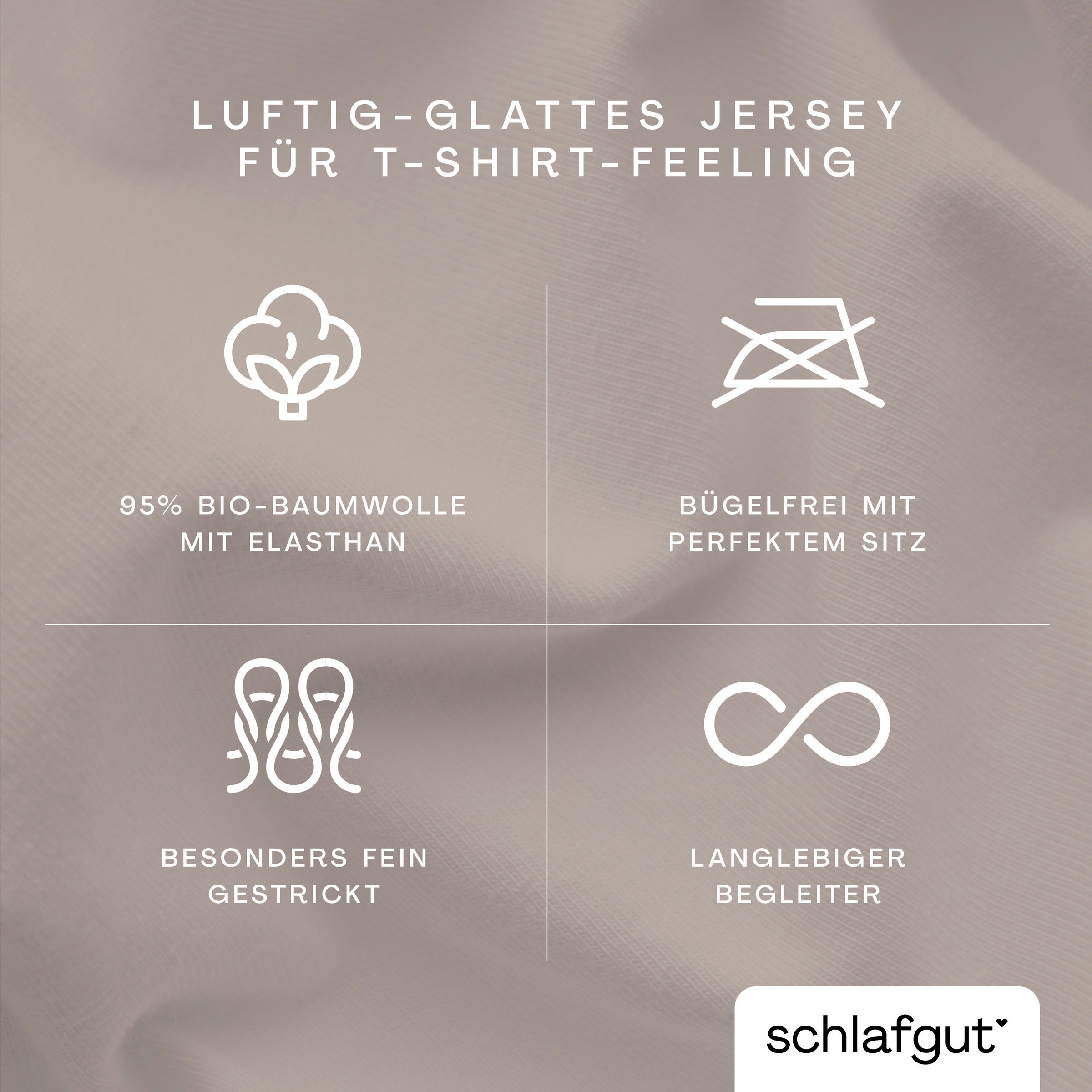 Schlafgut Bettbezug »Knitted Jersey uni, aus Bio-Baumwolle mit Elasthan, Reißverschluss«, (1 St.), bügelfrei, Mix & Match Bettwäsche: passender Kissenbezug erhältlich