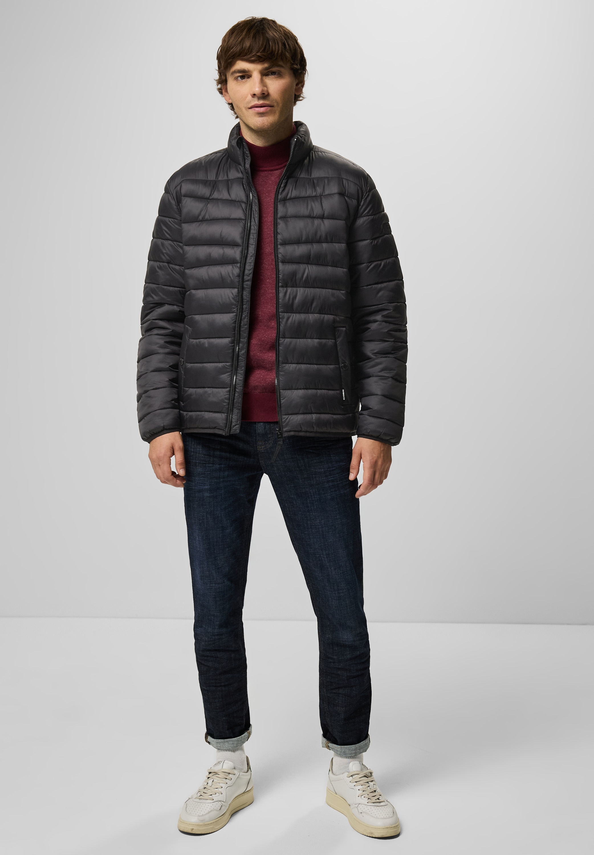 STREET ONE MEN Steppjacke, ohne Kapuze, in Unifarbe