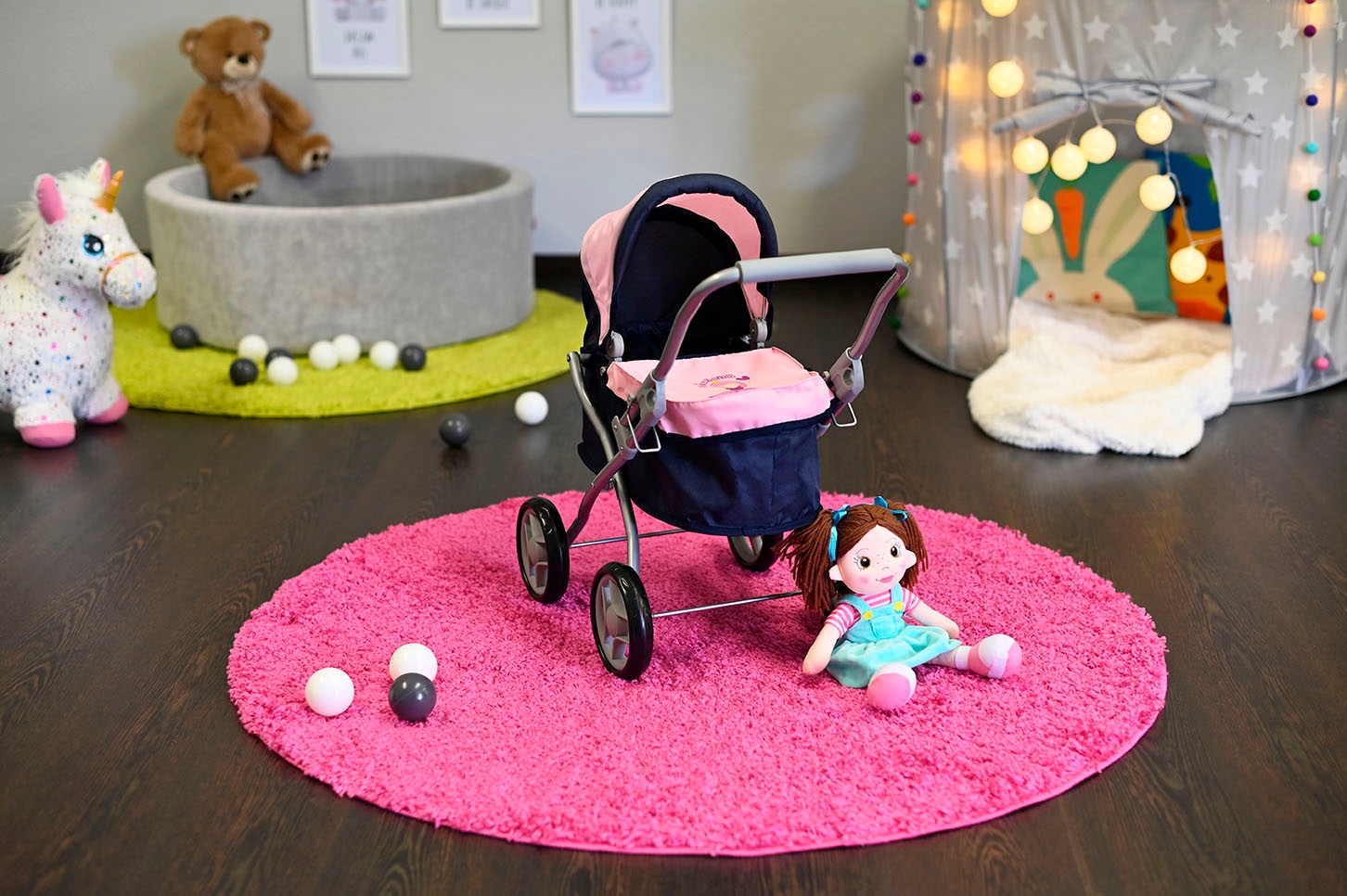 Knorrtoys® Puppenwagen »Mini Lili - princess blue«