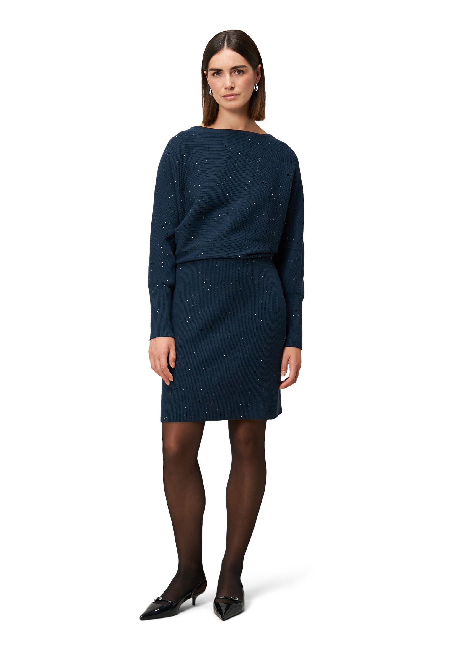 Zero Strickkleid »Damen Strickkleid mit Pailletten« Ohne Tasche Pailletten