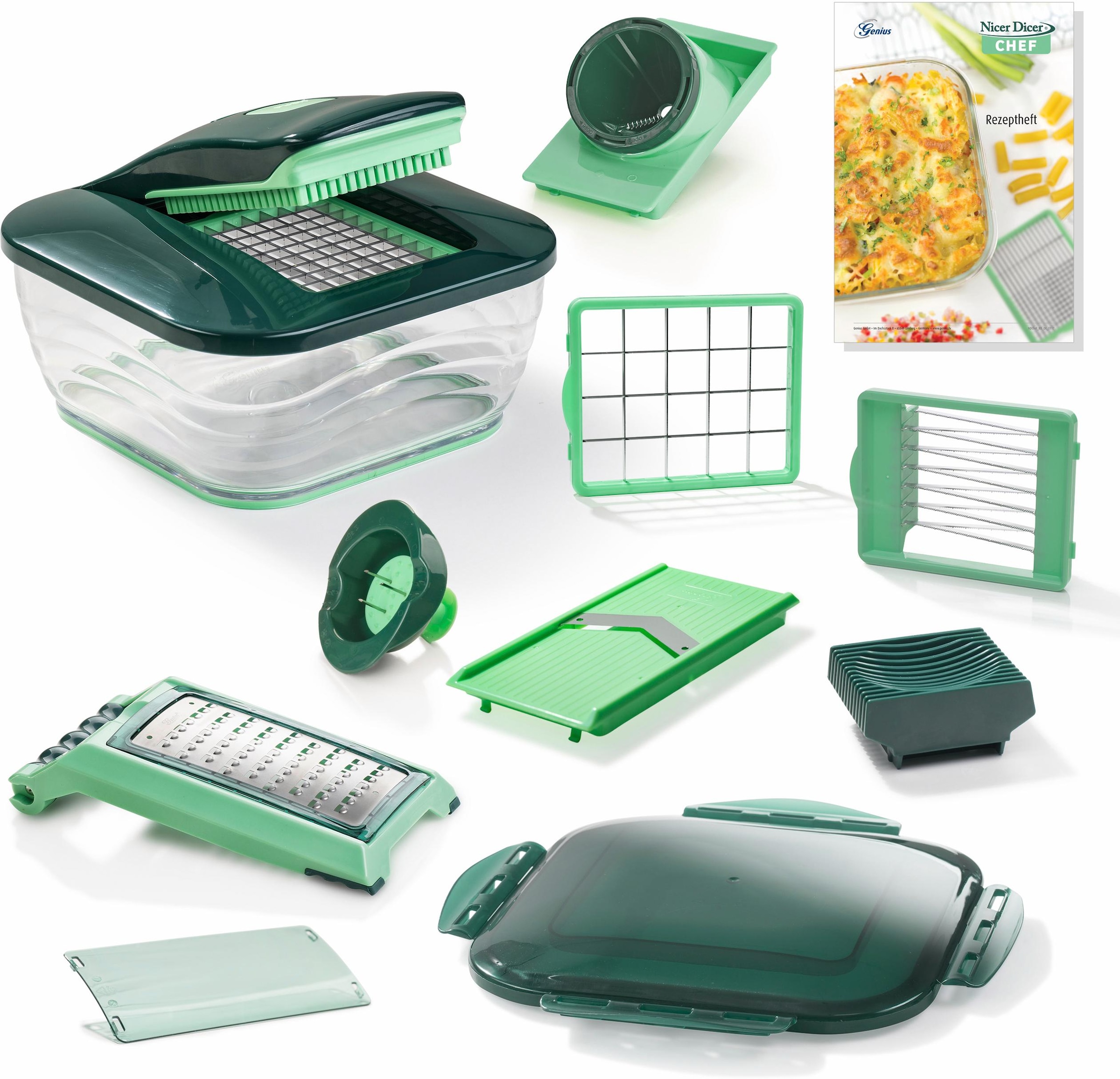 Genius Zerkleinerer »Nicer Dicer Chef«, 3300 ml Kunststoff-Auffangbehälter, 15-teilig