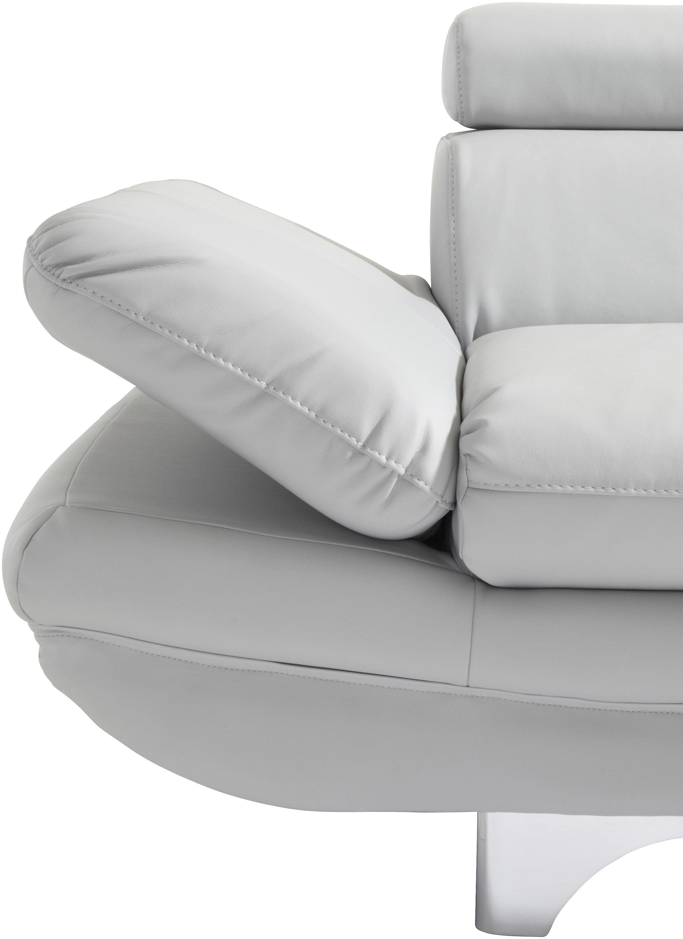 COTTA Polstergarnitur »Enterprise L-Form« Set,  Set bestehend aus: Ecksofa mit Arm- & Kopfteilverstellung & Hocker