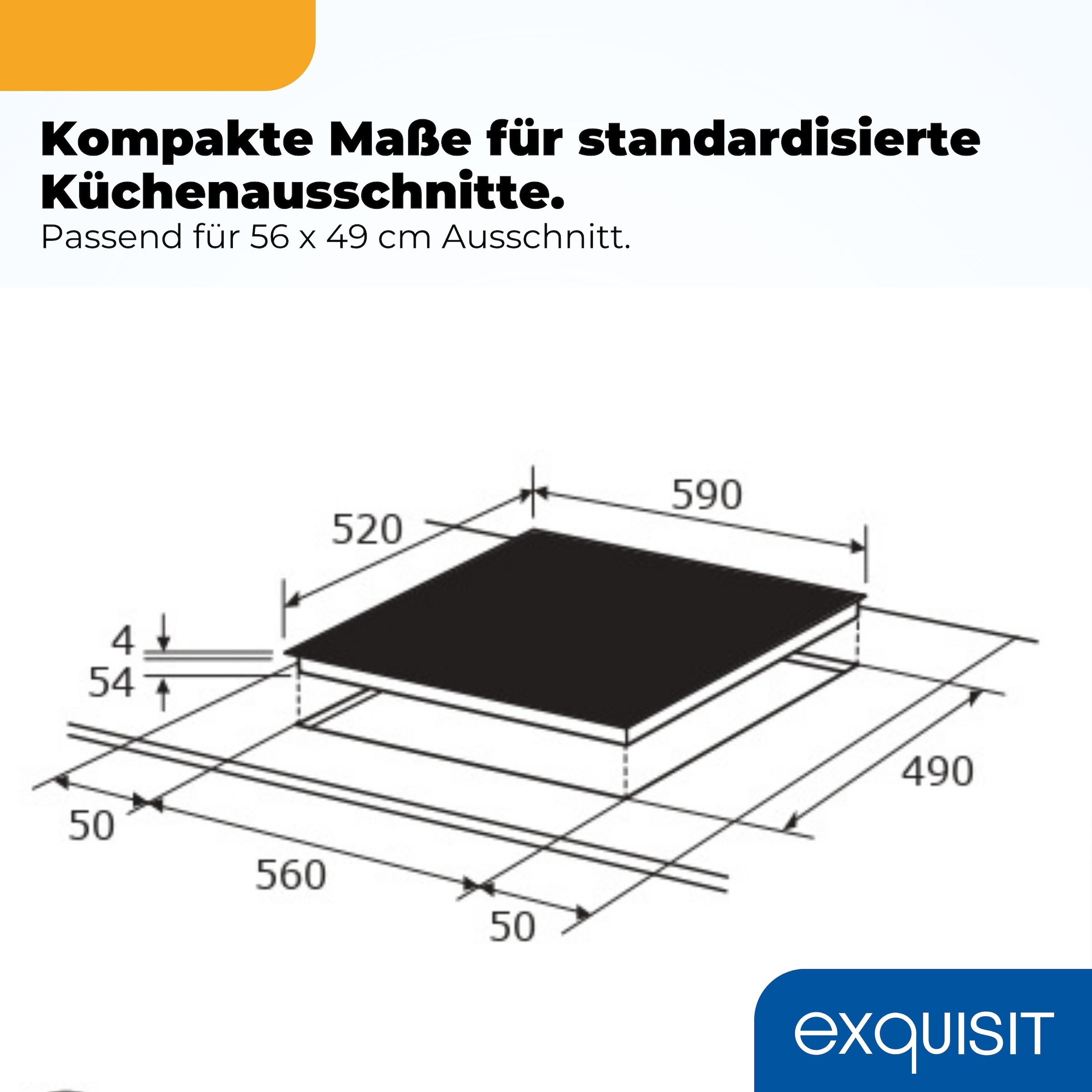 exquisit Induktions-Kochfeld »EKI600-B-490« Brücken-, Stop&Go- und Warmhaltefunktion für flexibles Kochen