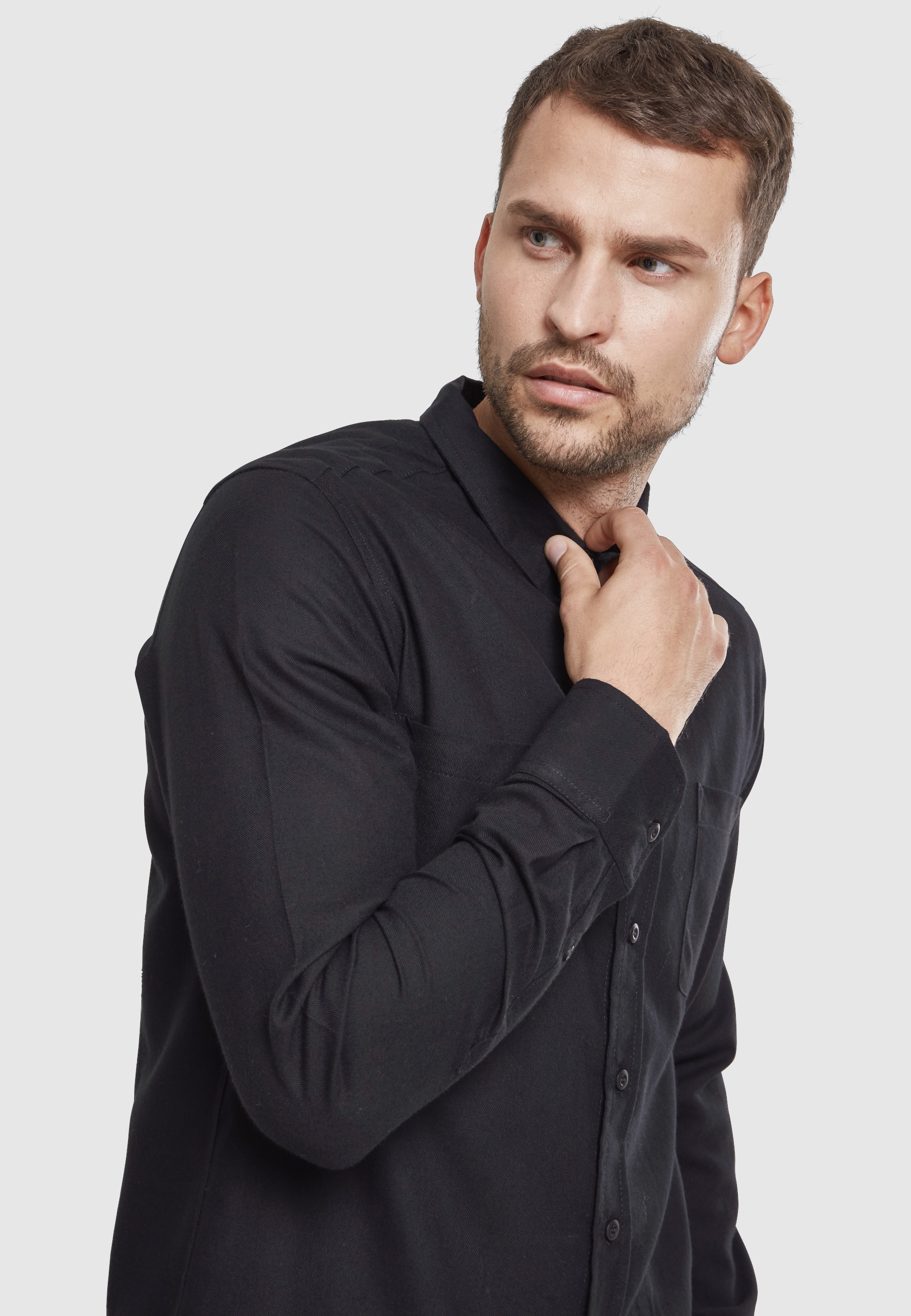 URBAN CLASSICS Kurzarmshirt »Urban Classics Herren Checked Flanell Shirt« 1 Stk.