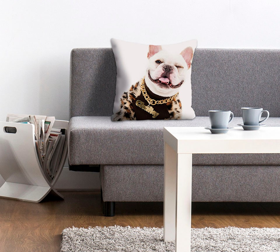 queence Dekokissen »Lars« su Hund im Rapperout...