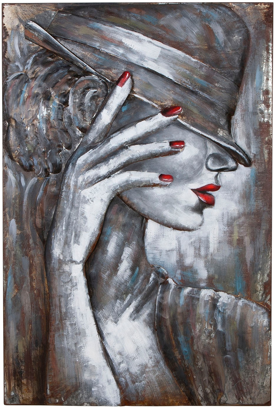 Casablanca by Gilde Metallbild "Bild rechteckig Casablanca weiß H. 120 cm", günstig online kaufen