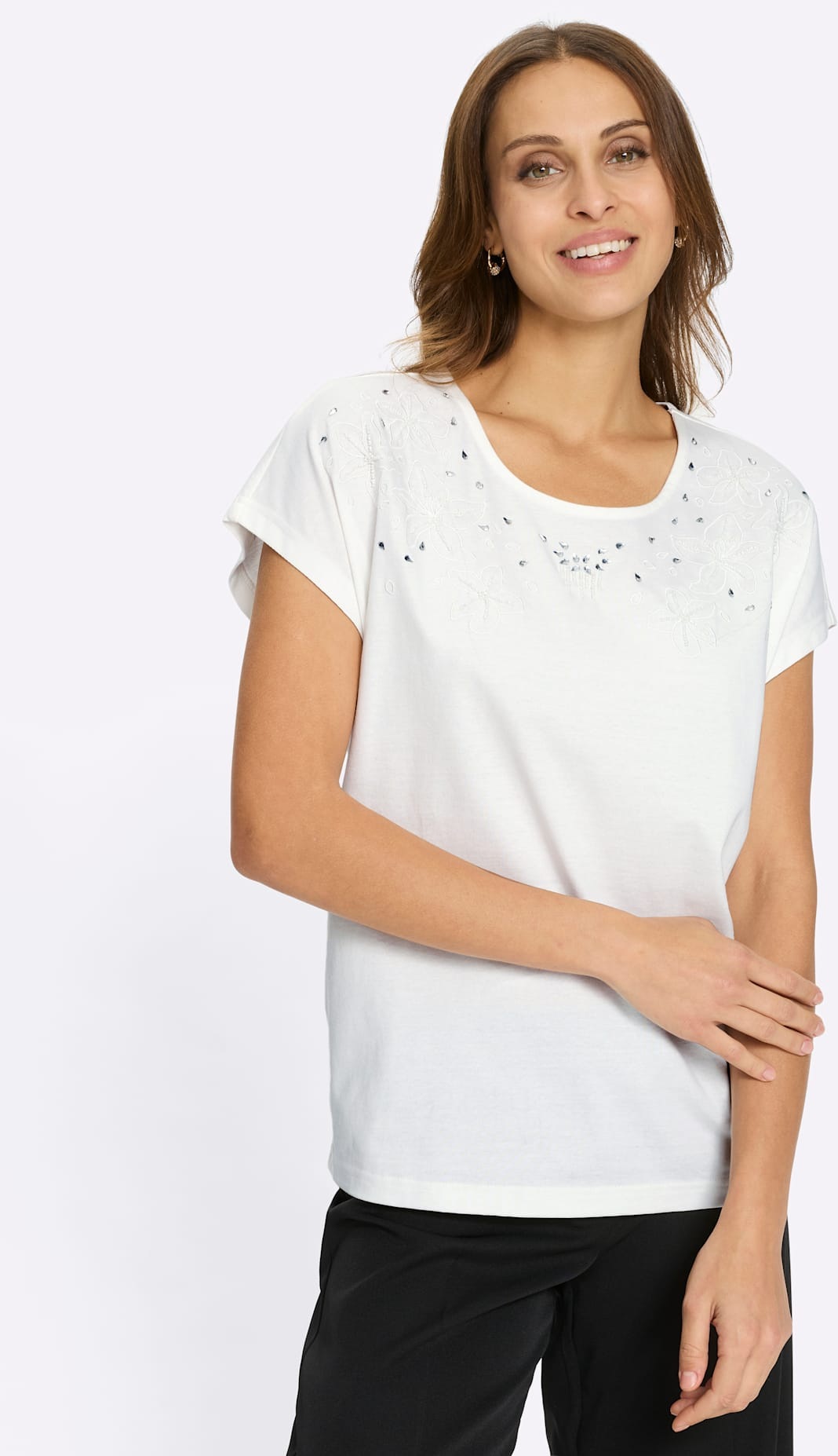 Lady Rundhalsshirt "Rundhals-Shirt" 1 tlg. günstig online kaufen