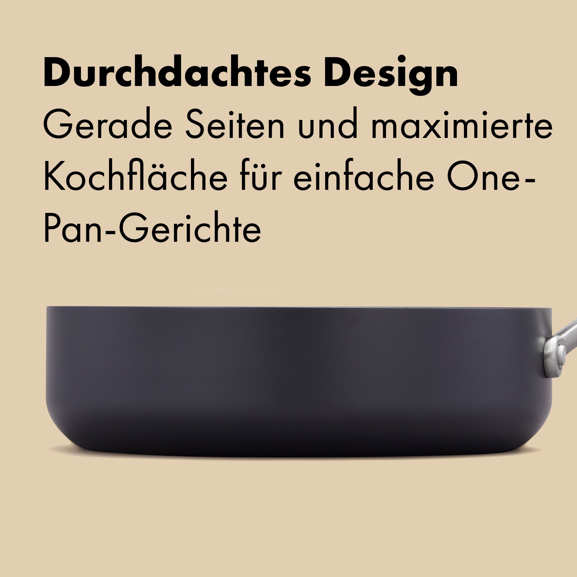 OXO Good Grips Servierpfanne »Ceramic Professional Antihaft-Sauteuse 24 cm mit Deckel« Edelstahl 1 tlg. mit hohen Wänden, ideal für Anbraten, Saucen und sanftes Köcheln