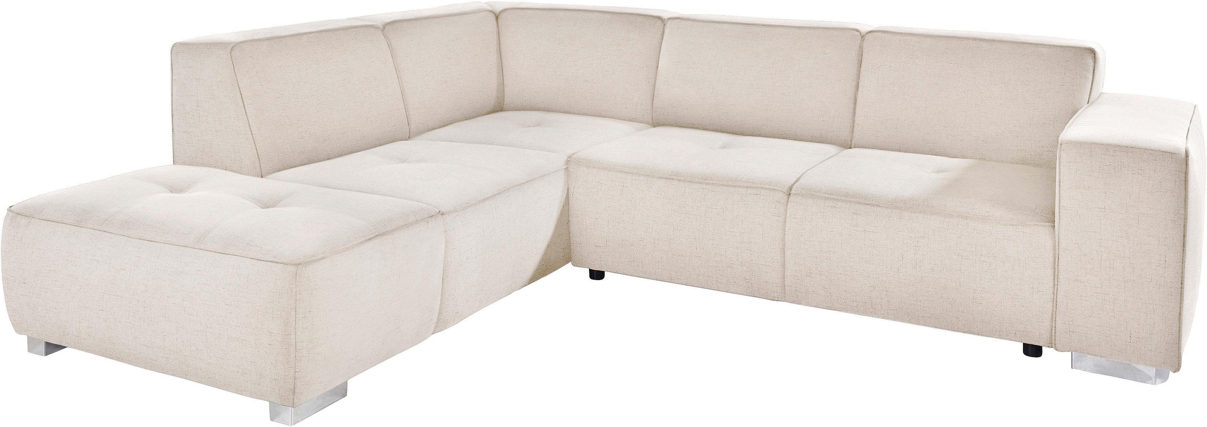 Home affaire Ecksofa "Sapporo L-Form" wahlweise Bettfunktion oder Sitztiefe günstig online kaufen