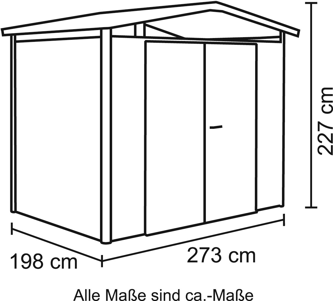 Biohort Gerätehaus "Panorama P2", Metall günstig online kaufen