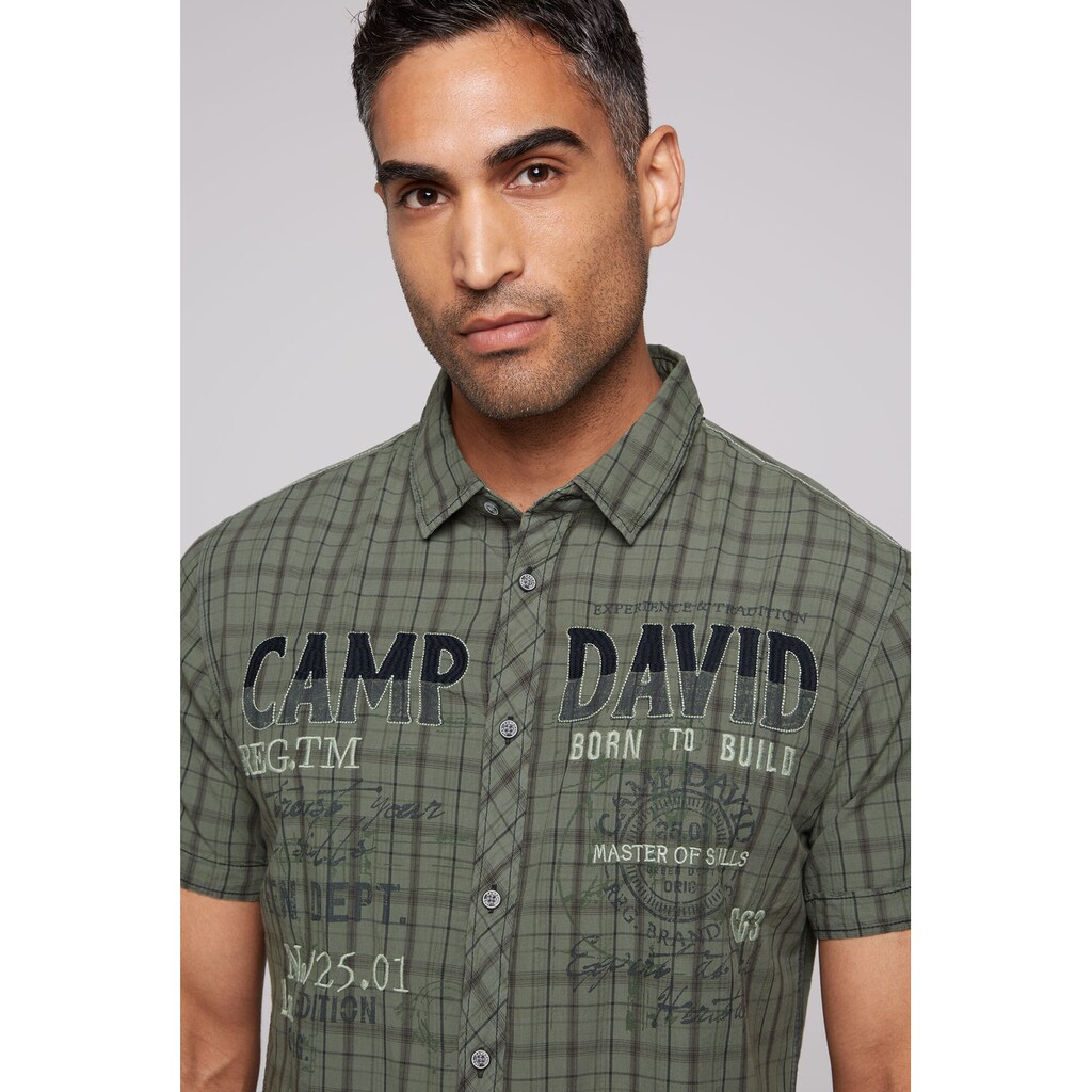 CAMP DAVID Kurzarmhemd, aus Baumwolle