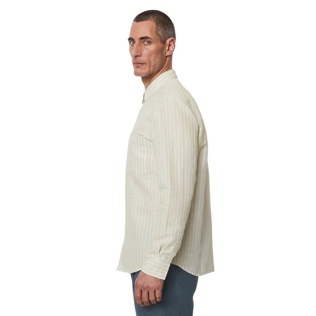 Marc O'Polo Langarmhemd »aus Leinen und Bio-Baumwolle«