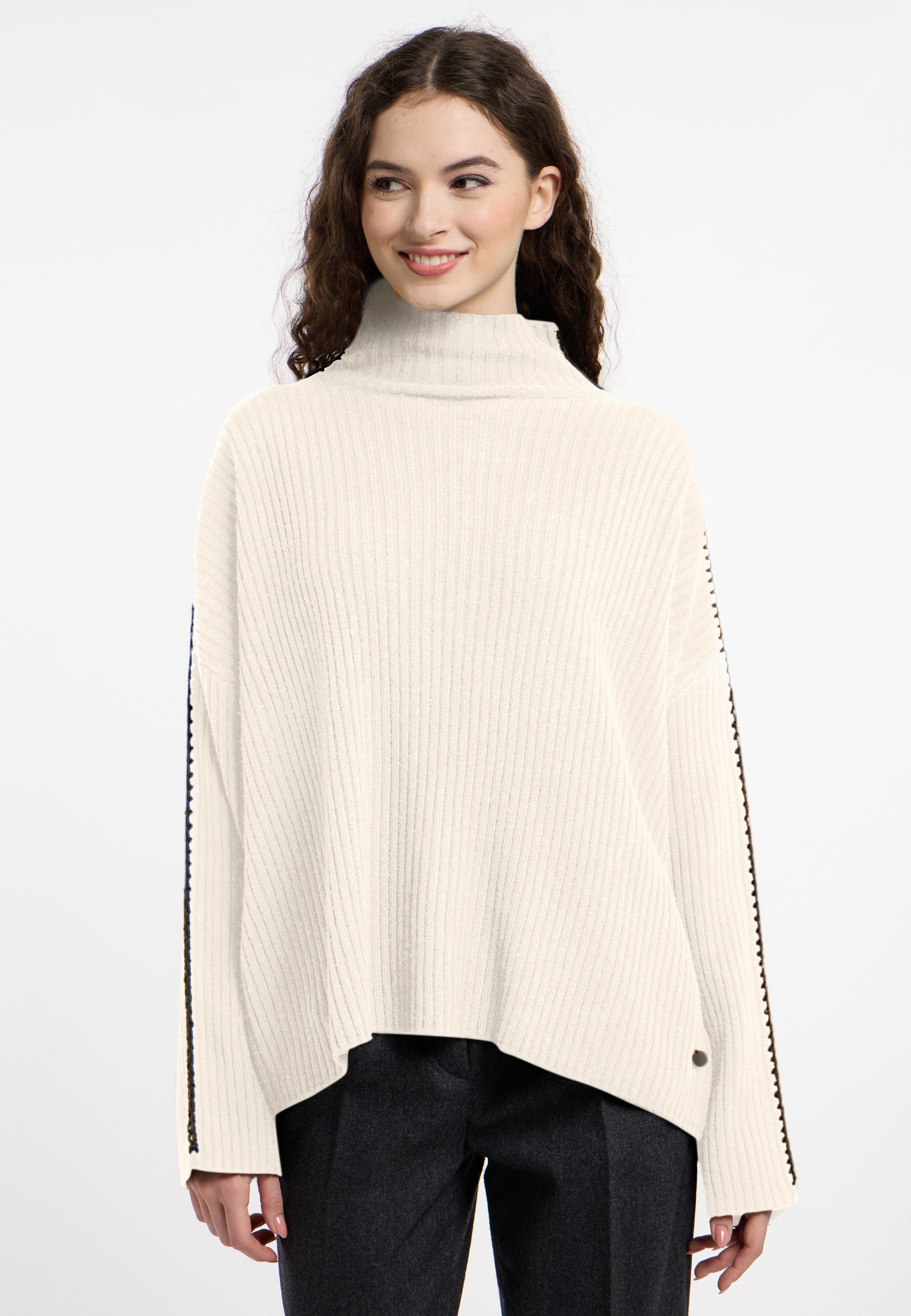 Frieda & Freddies Strickpullover "Pullover", mit Farb- und Materialkombinat günstig online kaufen