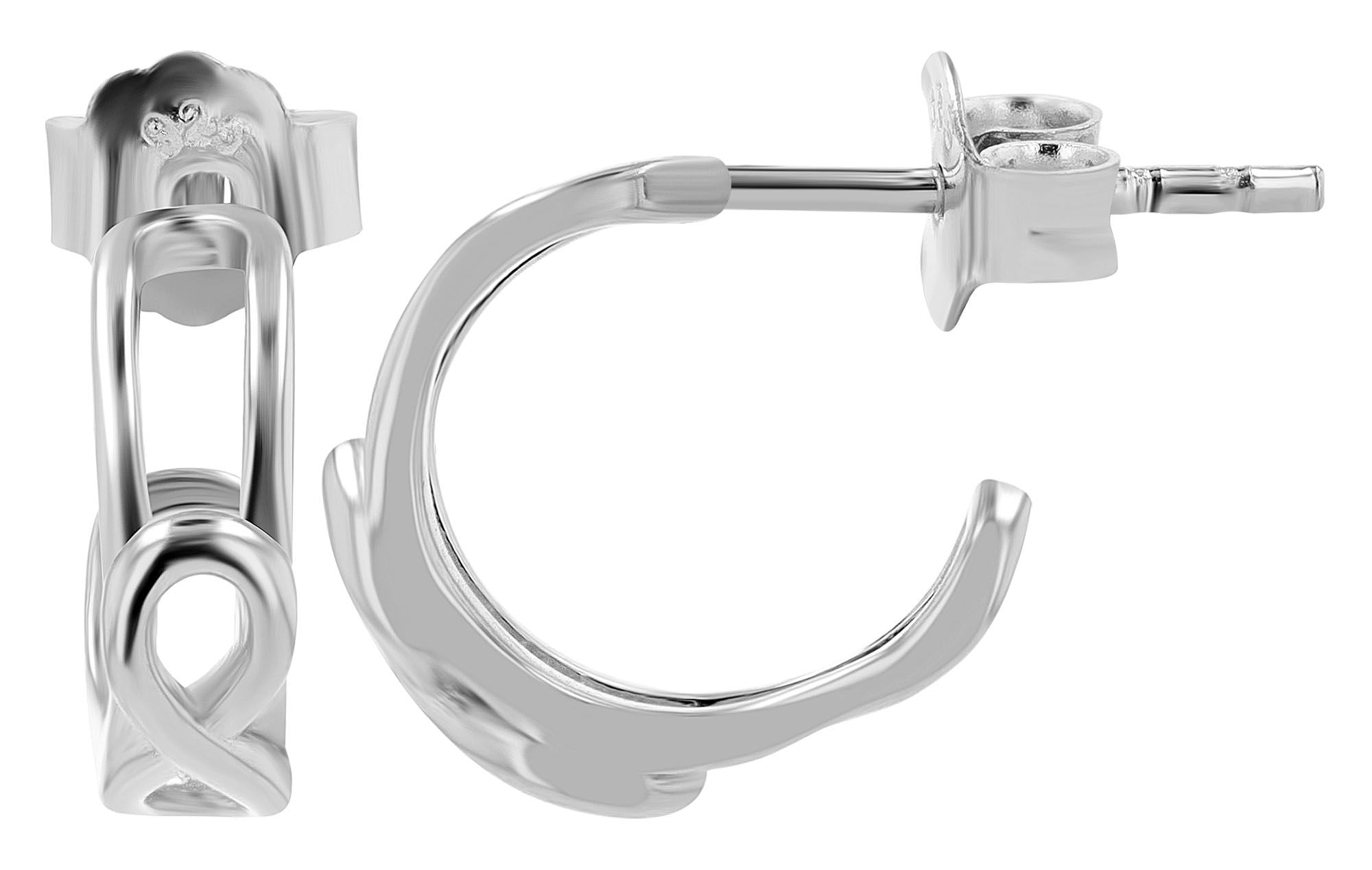 Adelia´s Paar Ohrhänger "Ohrringe – Ohrstecker Unendlichkeitszeichen aus 925 Silber" Geschenkidee: zeitlos und vielseitig
