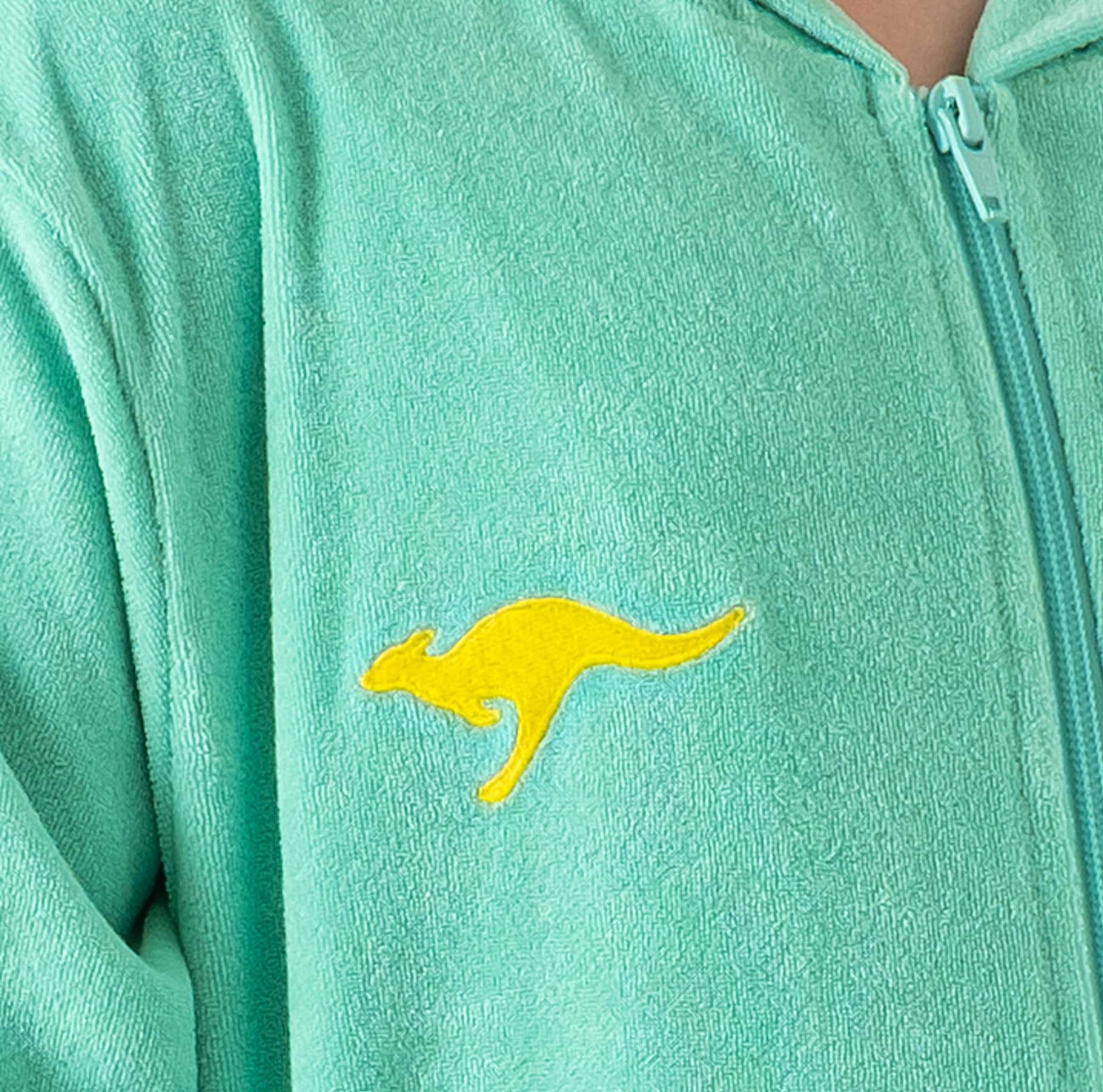 KangaROOS Kinderbademantel »Kira, Ideal für Zuhause, Schwimmbad oder im Urlaub«, (1 St.), modernen, sportliches Design, leuchtenden Akzenten