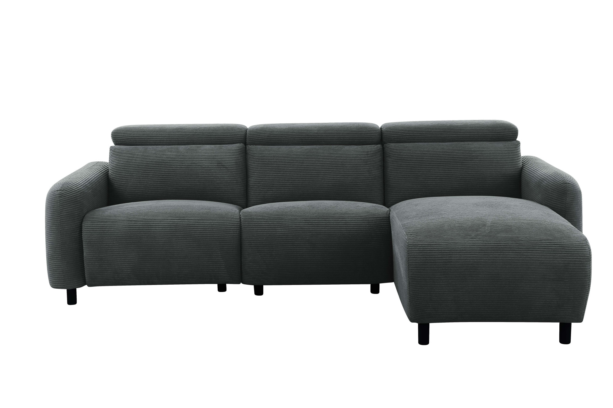 Home affaire Ecksofa »SKAANE Struktur, L-Form, 274 cm, manuelle u. elektrische Funktion,«, Kopfteilverstellung, Relax-und Liegefunktion, Federkernpolsterung