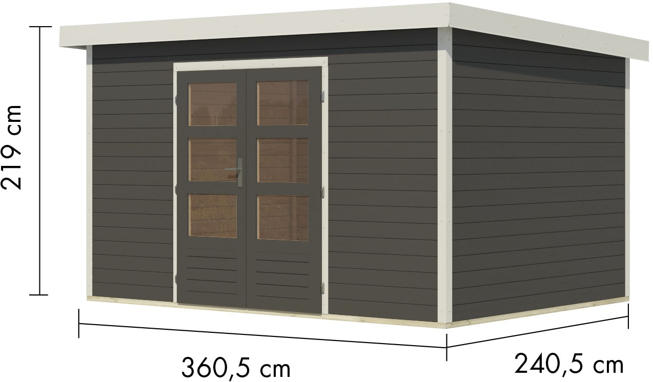 Karibu Gartenhaus »Pluto 7 B«, aus hochwertigen Materialien