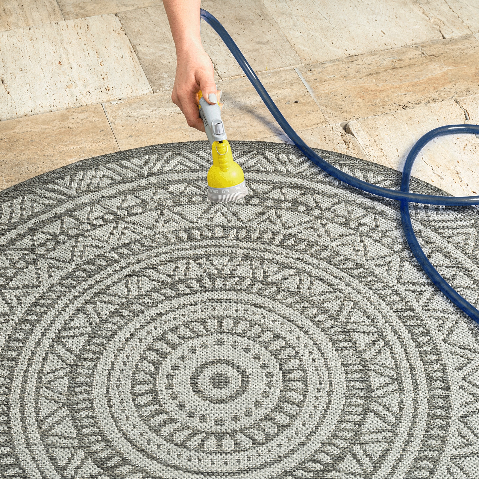 the carpet Teppich »Mistra« rund 1 mm Höhe