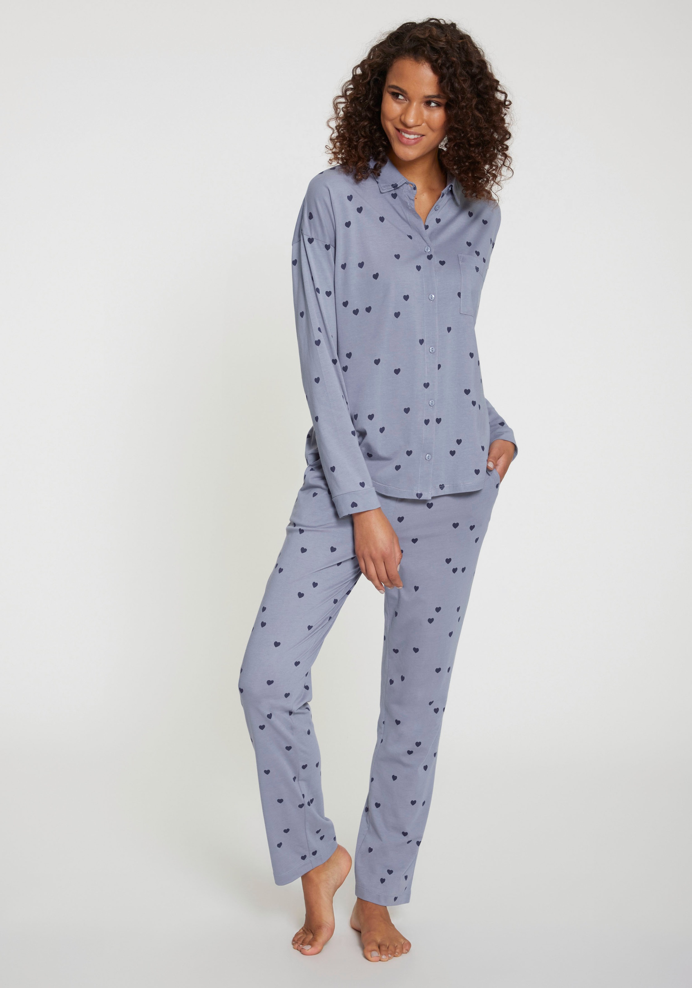 Vivance Dreams Pyjama 2 Stk. tlg., in klassischem Schnitt günstig online kaufen