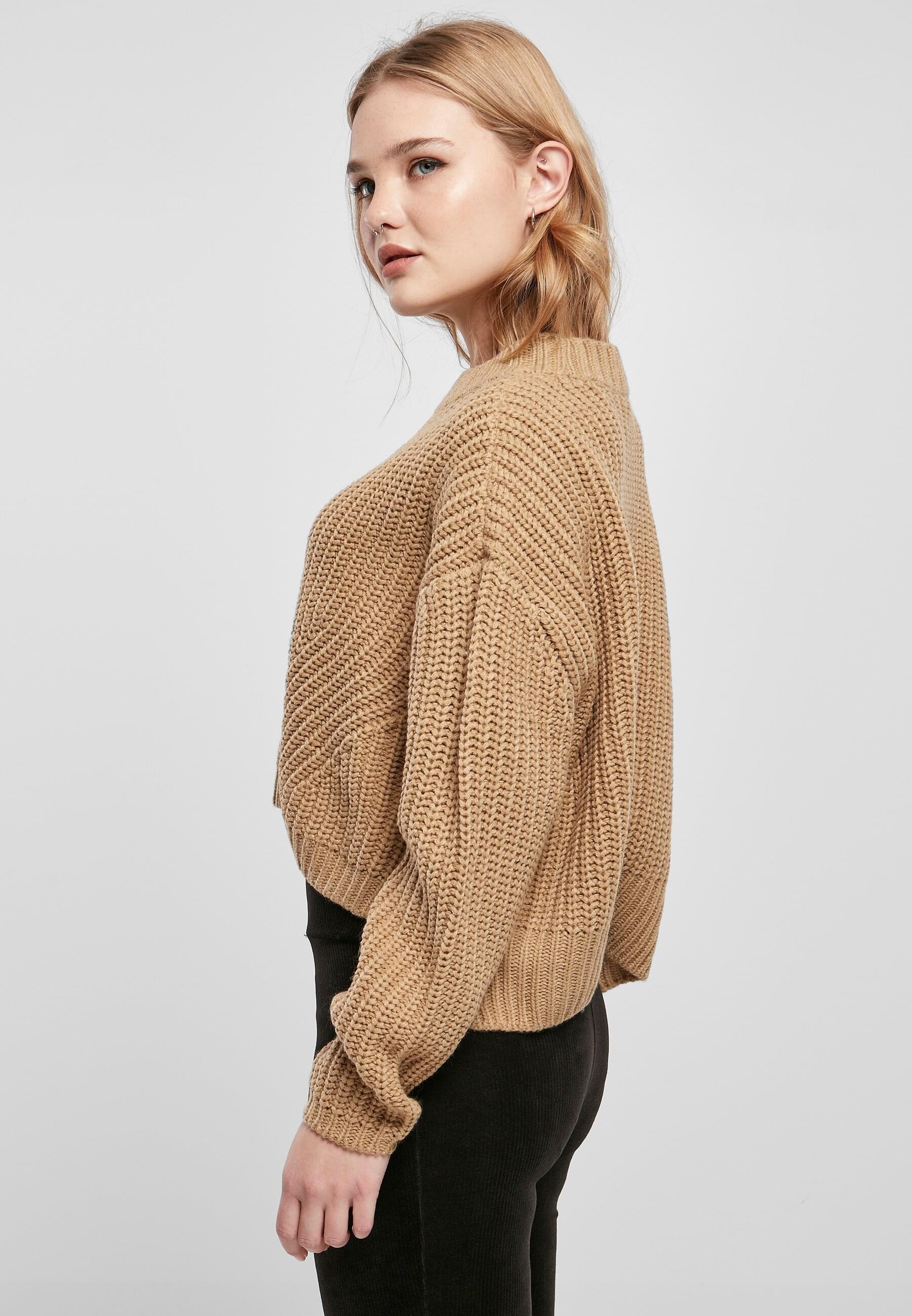 URBAN CLASSICS Rundhalspullover »Urban Classics Damen Ladies Wide Oversize Sweater«, (1 tlg.)