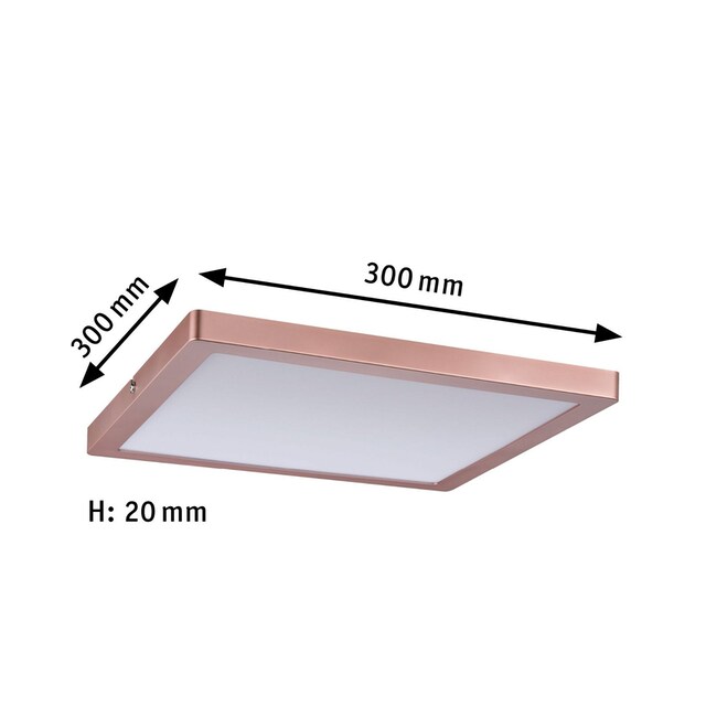 Paulmann LED Panel »Atria eckig 300x300mm 24W 1450lm 2700K Rosegold 230V  Kunststoff«, 1 flammig-flammig | BAUR