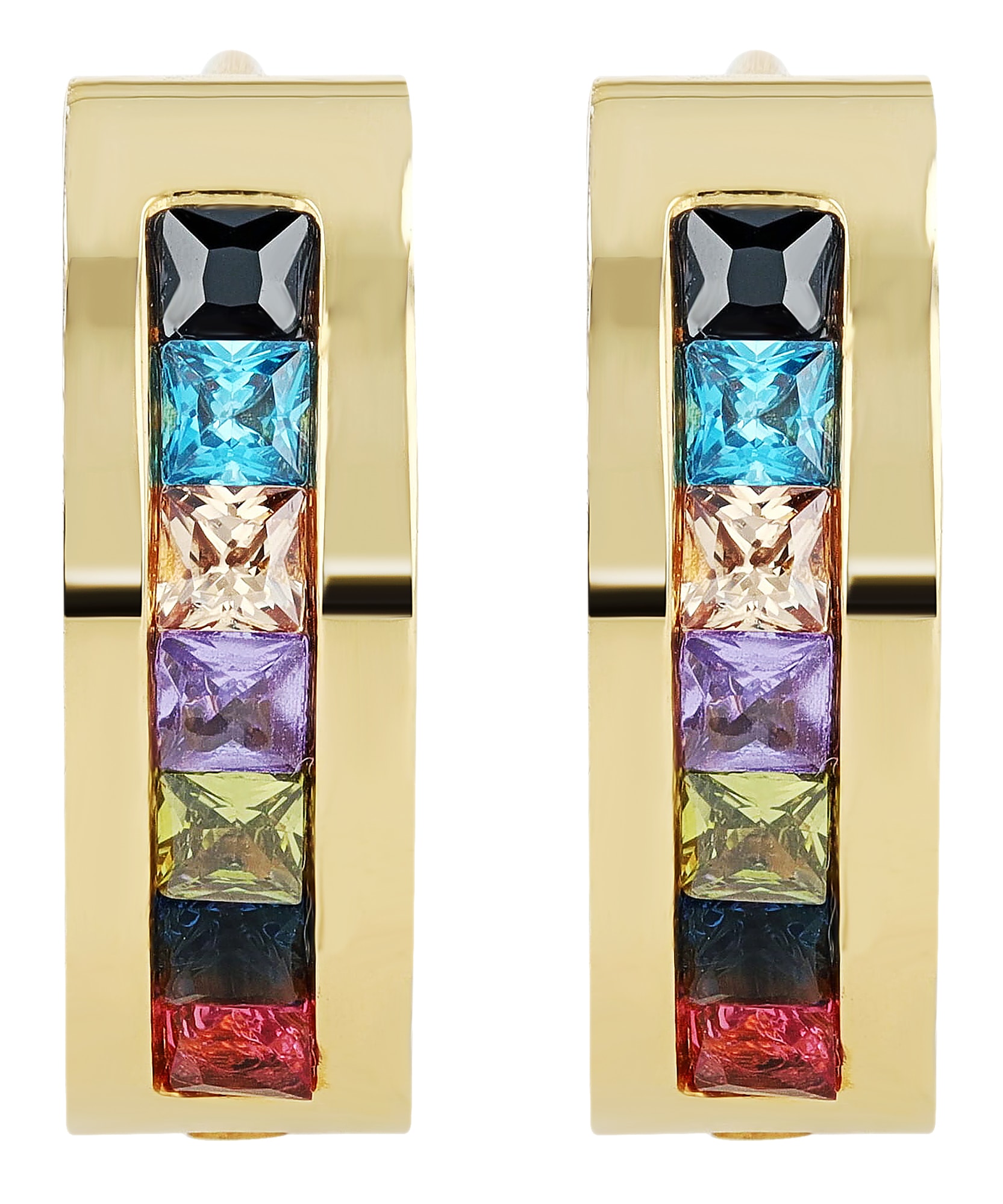 Adelia´s Klappcreolen »Damen Ohrringe – Klappcreole aus Edelstahl mit Strass Steinchen« Ideal als Geschenk – dezent und elegant