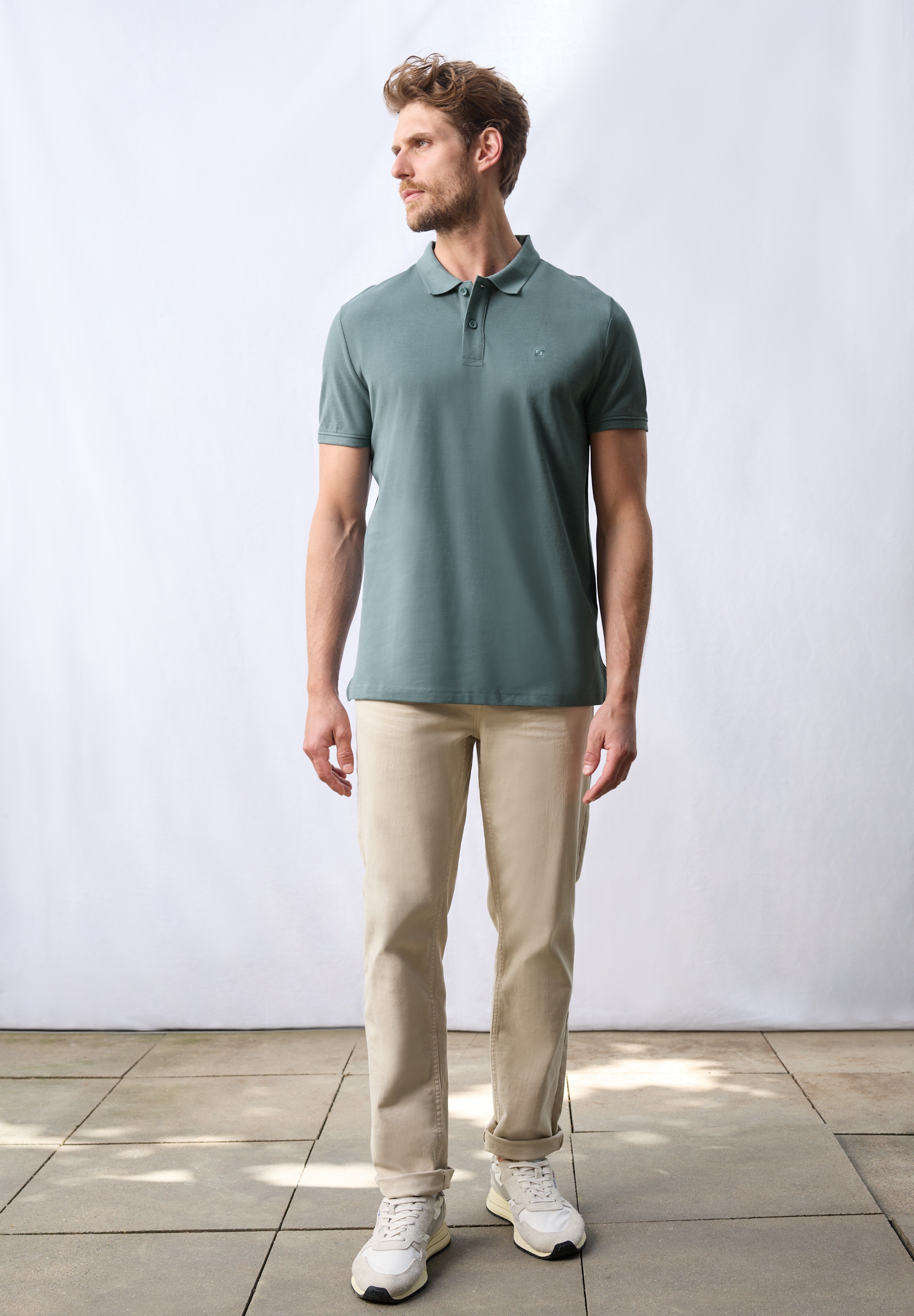 STREET ONE MEN Poloshirt, aus reiner Baumwolle