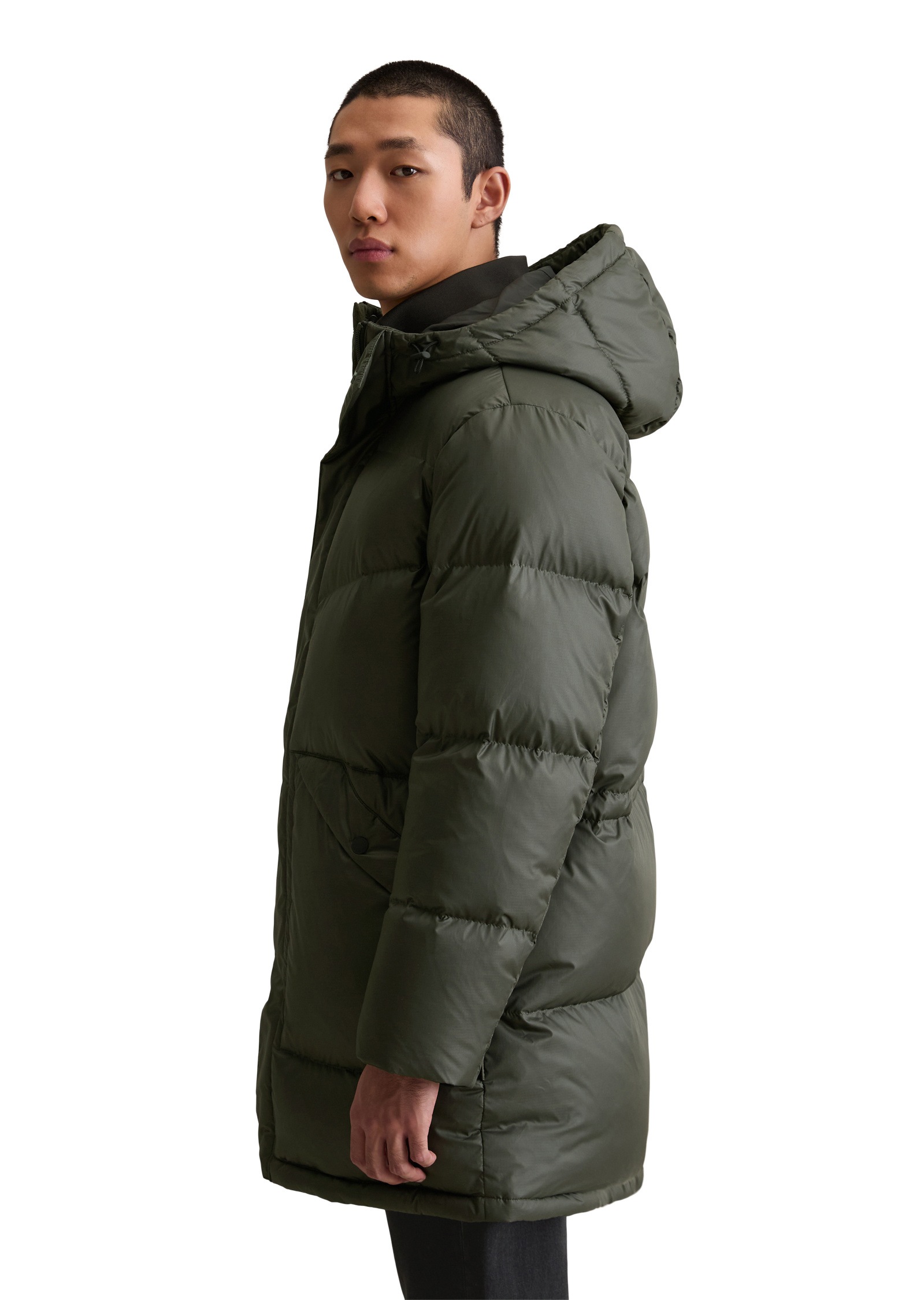 Marc O'Polo DENIM Daunenmantel »mit fixierter Kapuze«