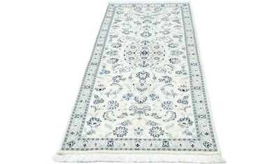 Hochflor-Läufer »Nain Durchgemustert Bianco naturale 194 x 79 cm«, rechteckig