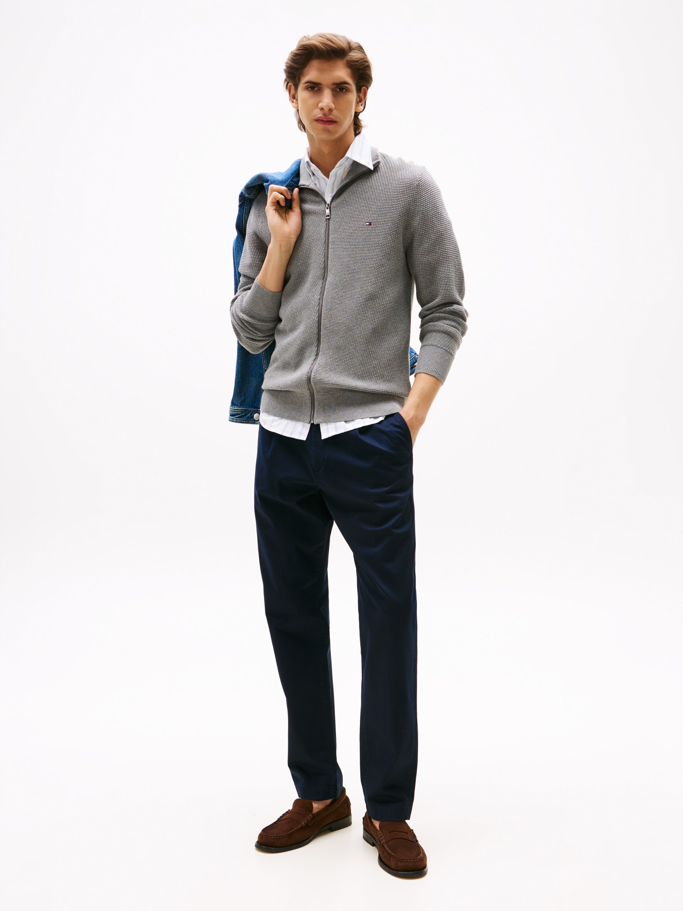Tommy Hilfiger Chinohose »HARLEM 1PLT CHINO SATIN«, relaxed fit, Bundhalte