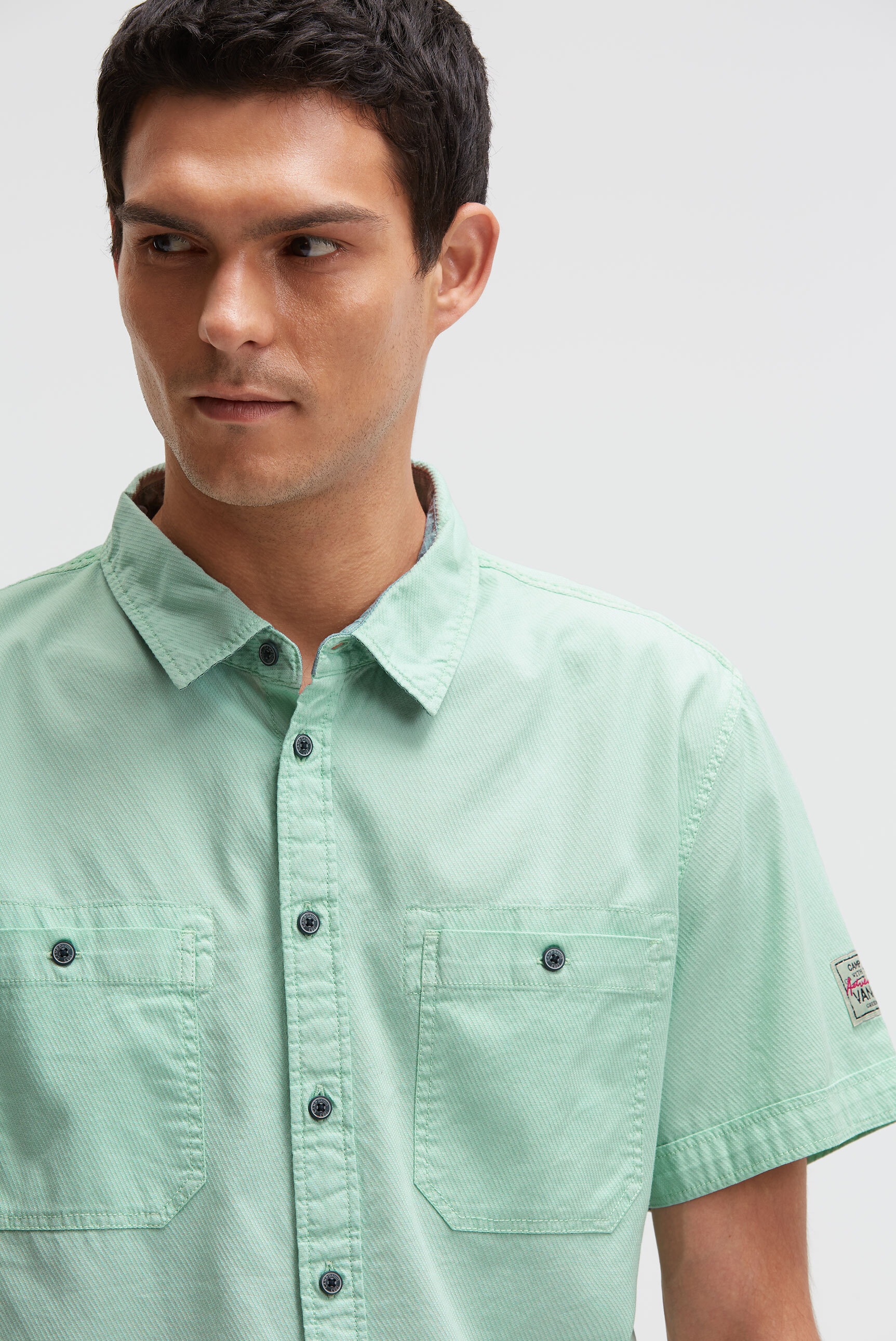 Camp David Short Sleeve Shirt Green XL 3