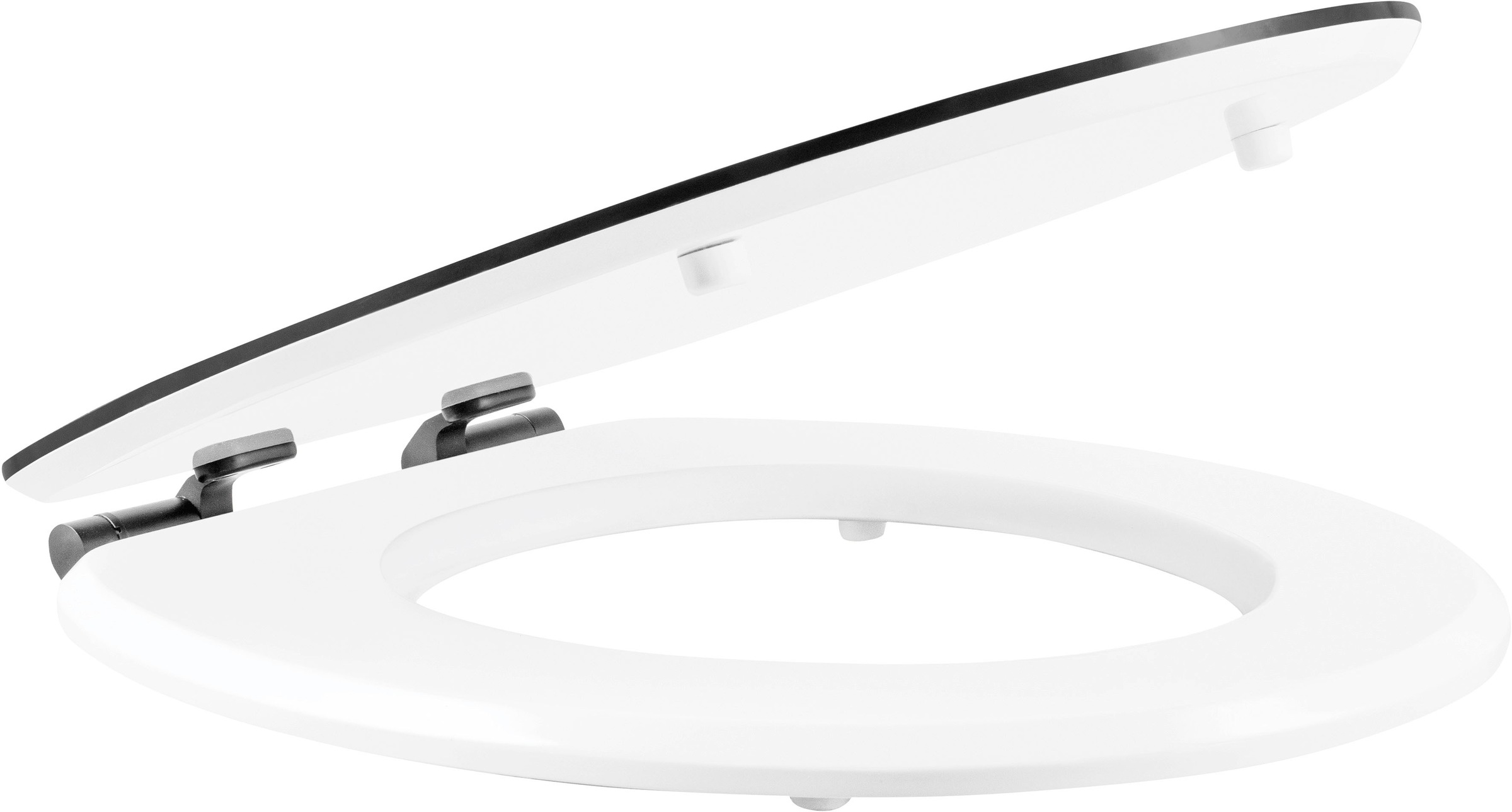 CORNAT WC-Sitz "WHITE MATT STEEL" günstig online kaufen