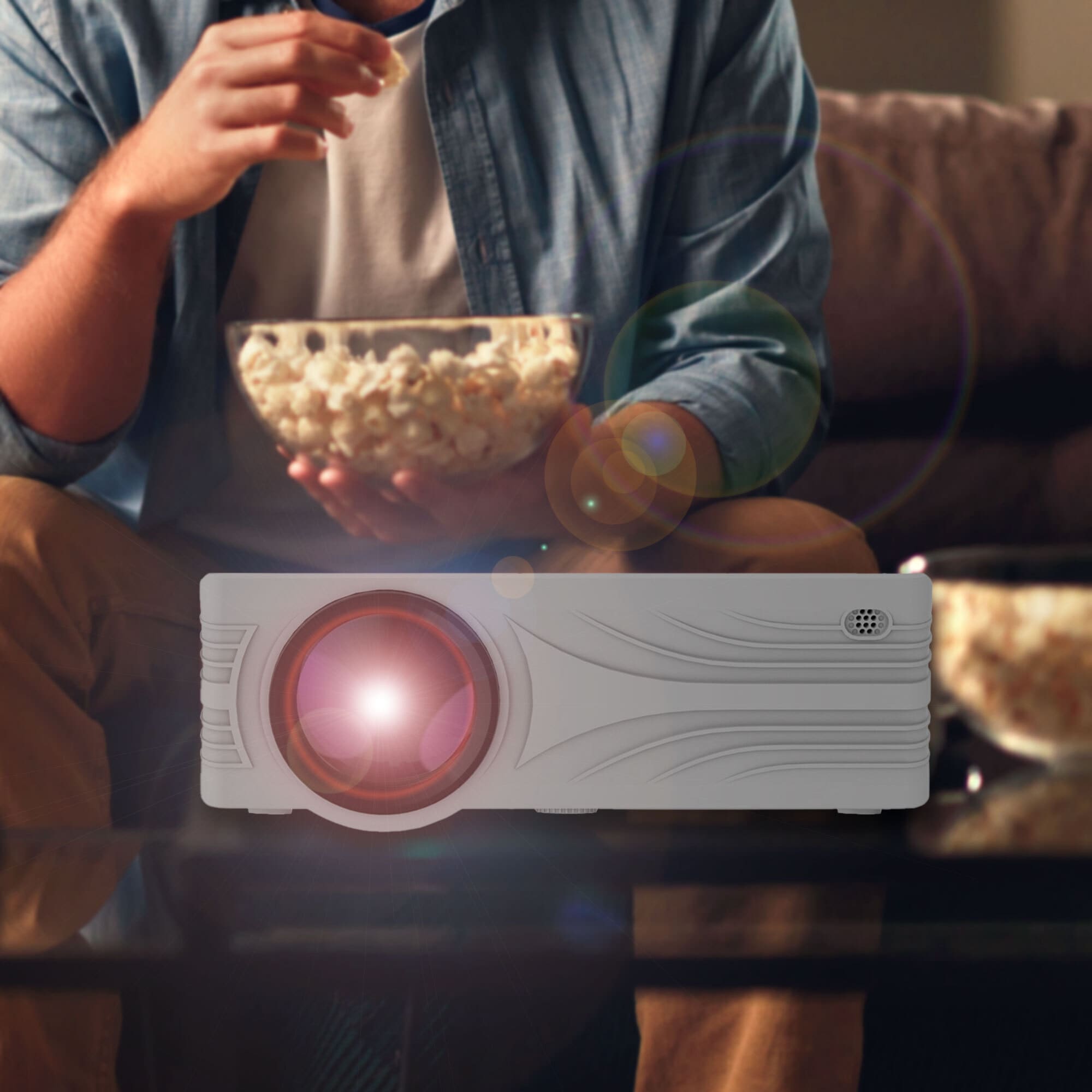 LA VAGUE LED-Beamer »LED-Projektor inkl. LV-STA100FP LV-HD200 BUNDLE« ( 1920 x 1080)